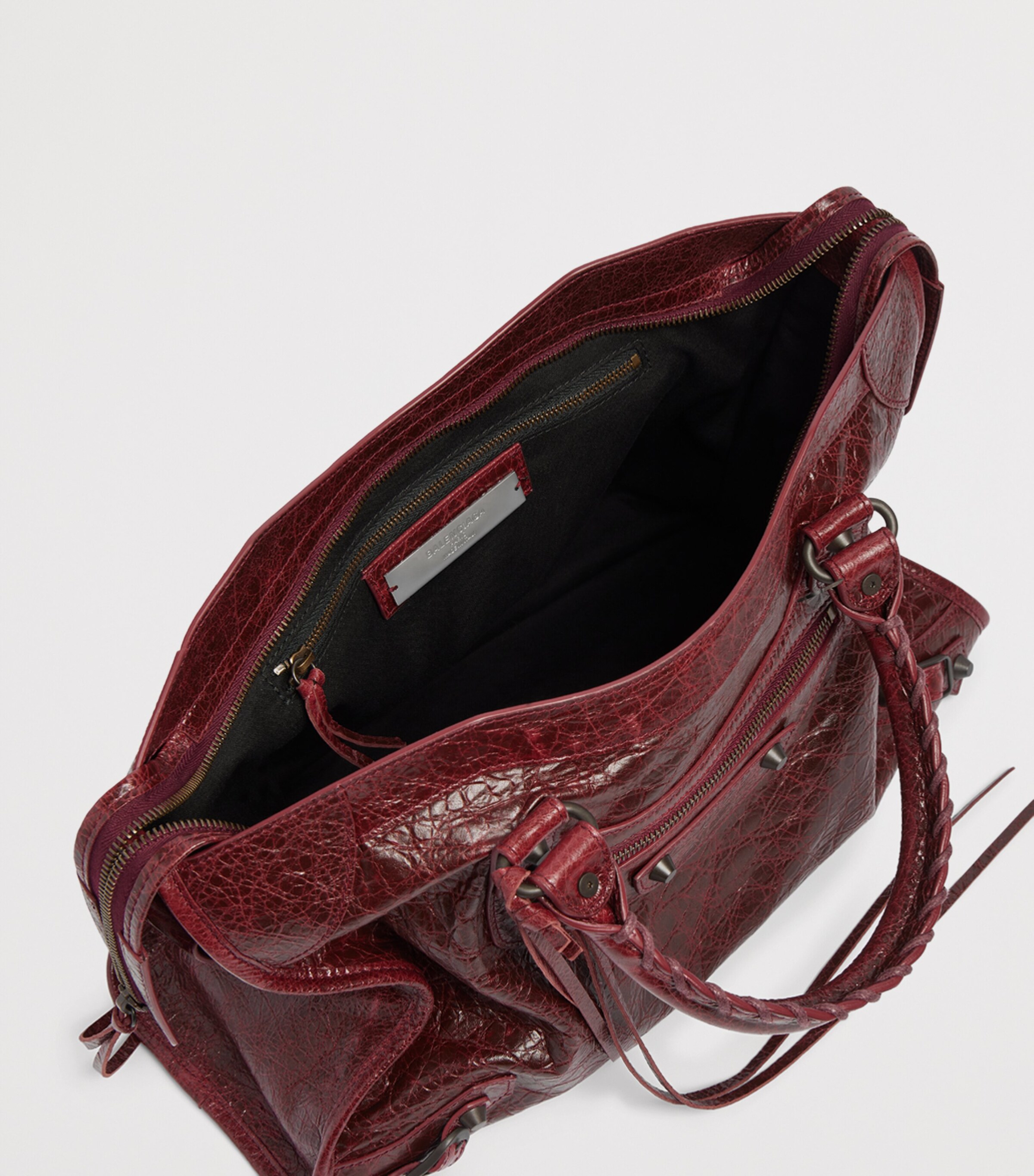 Balenciaga Medium Lambskin Le City Top-Handle Bag Image 8
