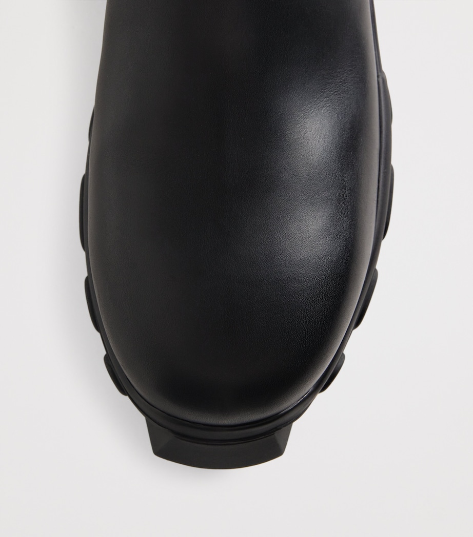 Leather Beatle Bozo Tractor Boots BLACK/BLACK Image 5
