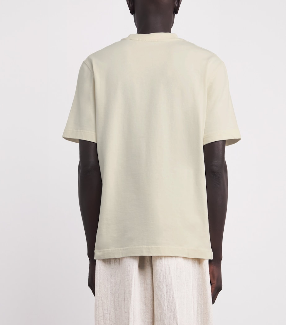 Cotton Grosgrain Logo T-Shirt 150-BEIGE Image 4