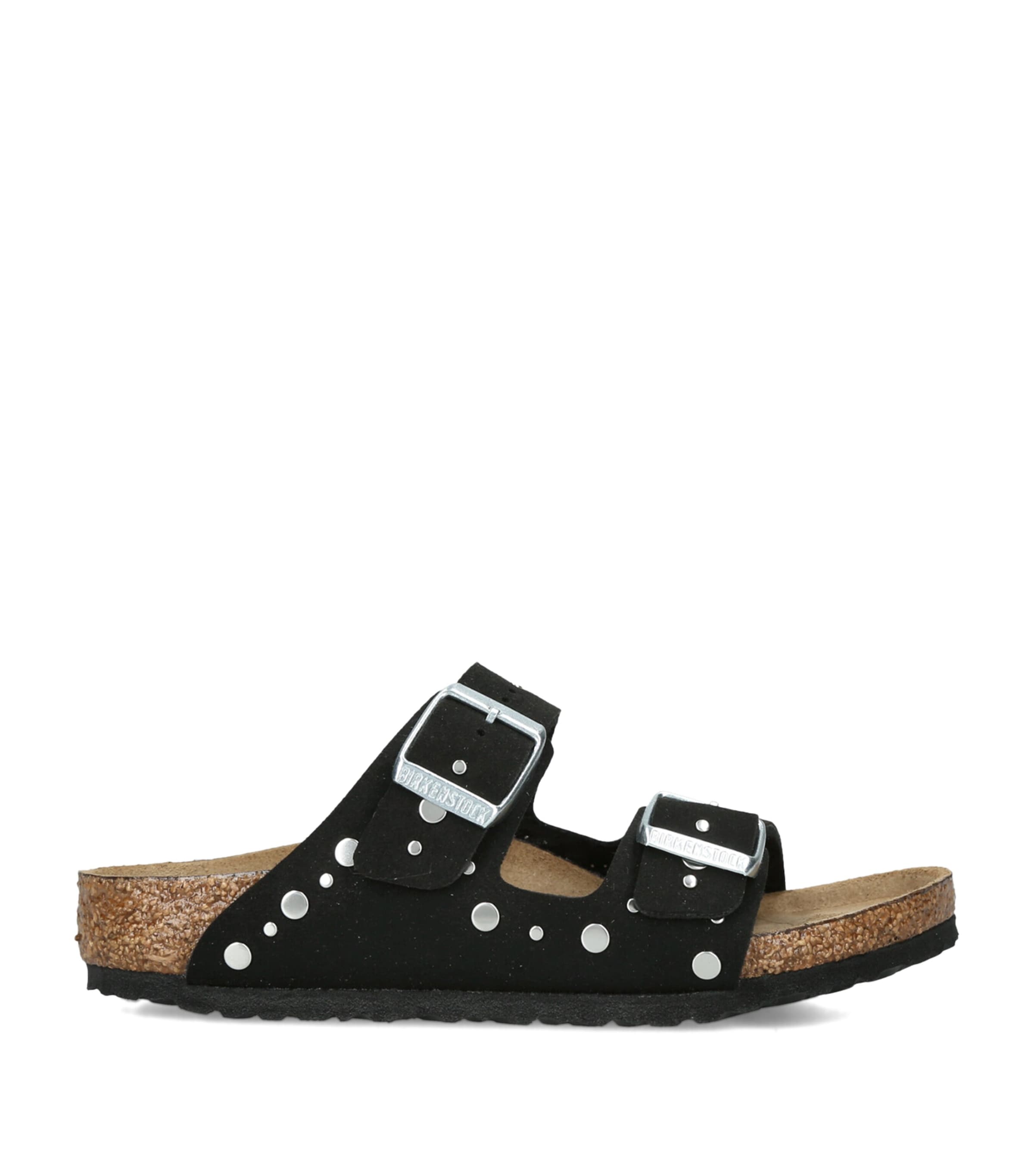 Birkenstock Suede Arizona Rivet-Detail Sandals Black Image 1