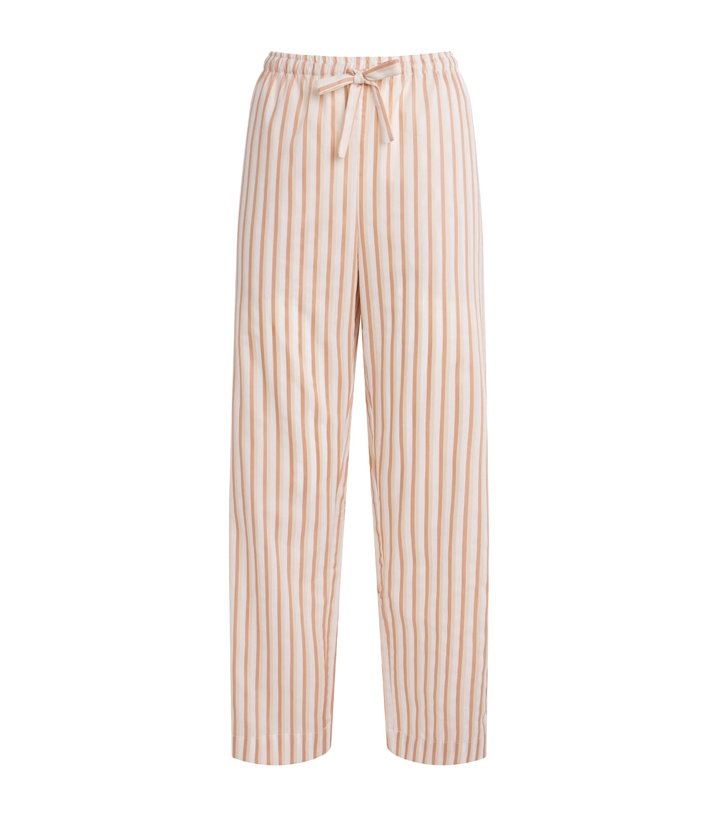 Derek Rose Womens Cotton Capri Pyjama Bottoms Brown Image 1