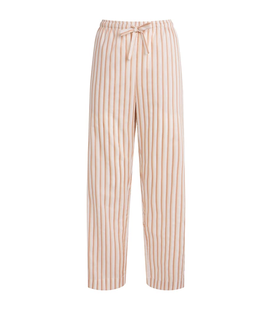 Derek Rose Womens Cotton Capri Pyjama Bottoms Brown Image 1