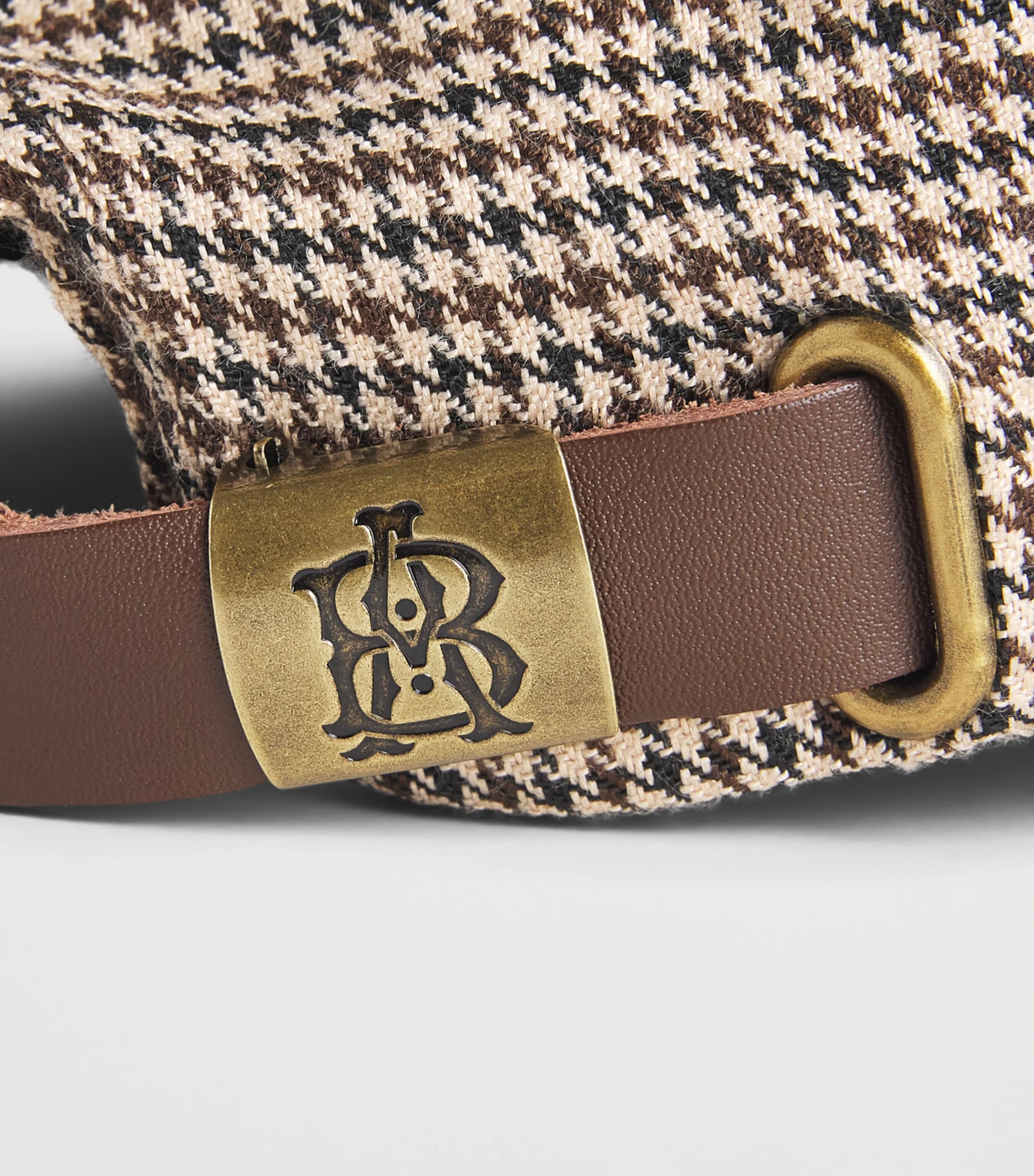 about:blank Wool-Blend Monogram Cap Brown/sand Image 5