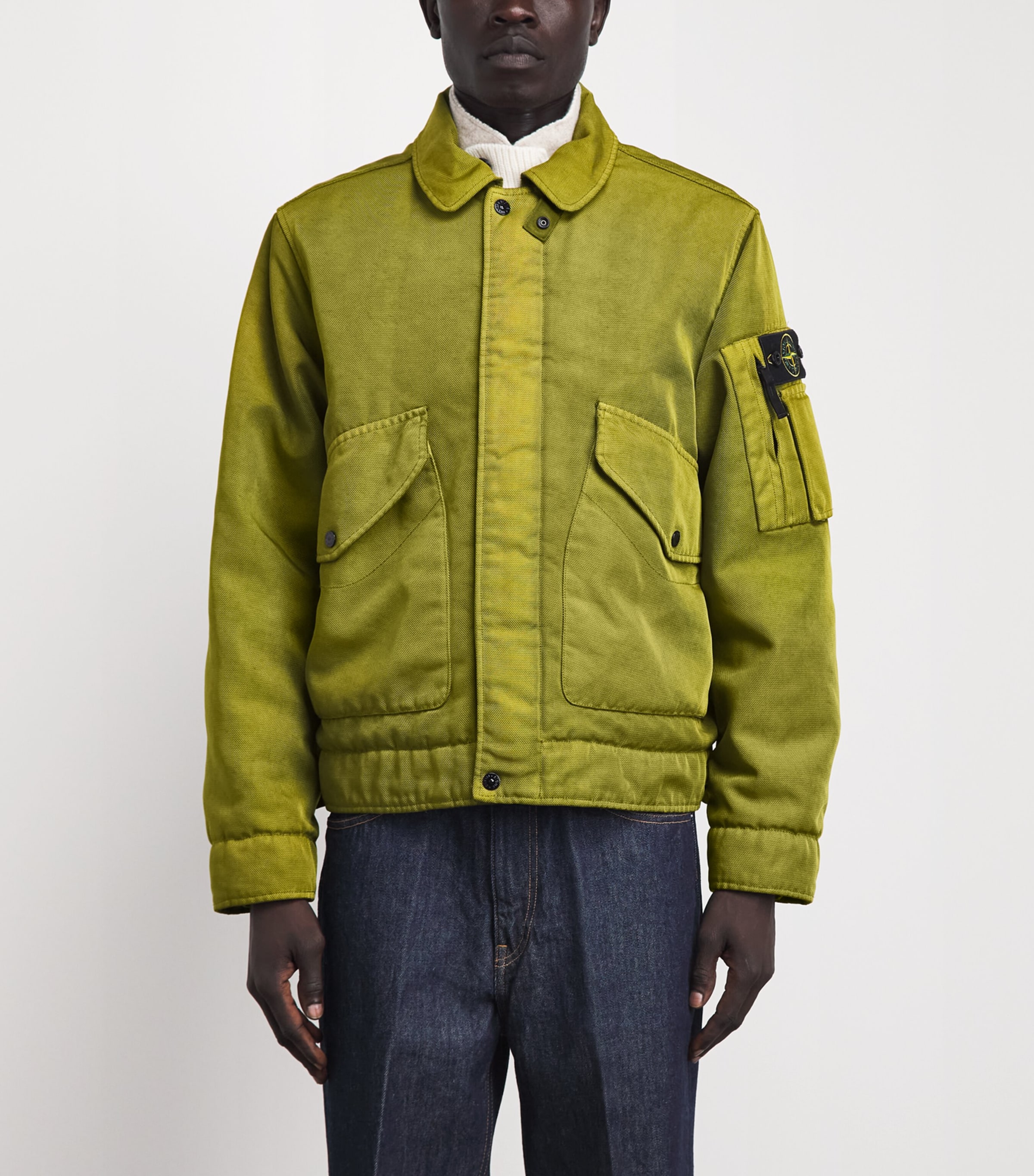 Stone Island Mens Organic Cotton Bomber Jacket Image 4