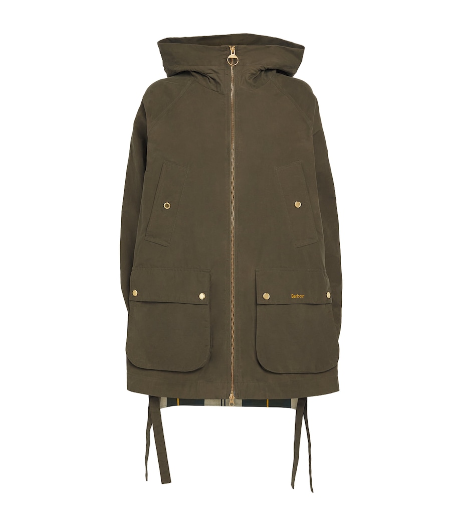 Barbour Womens Hooded Middlemarch Parka Coat Ivy Green/ancient Image 1