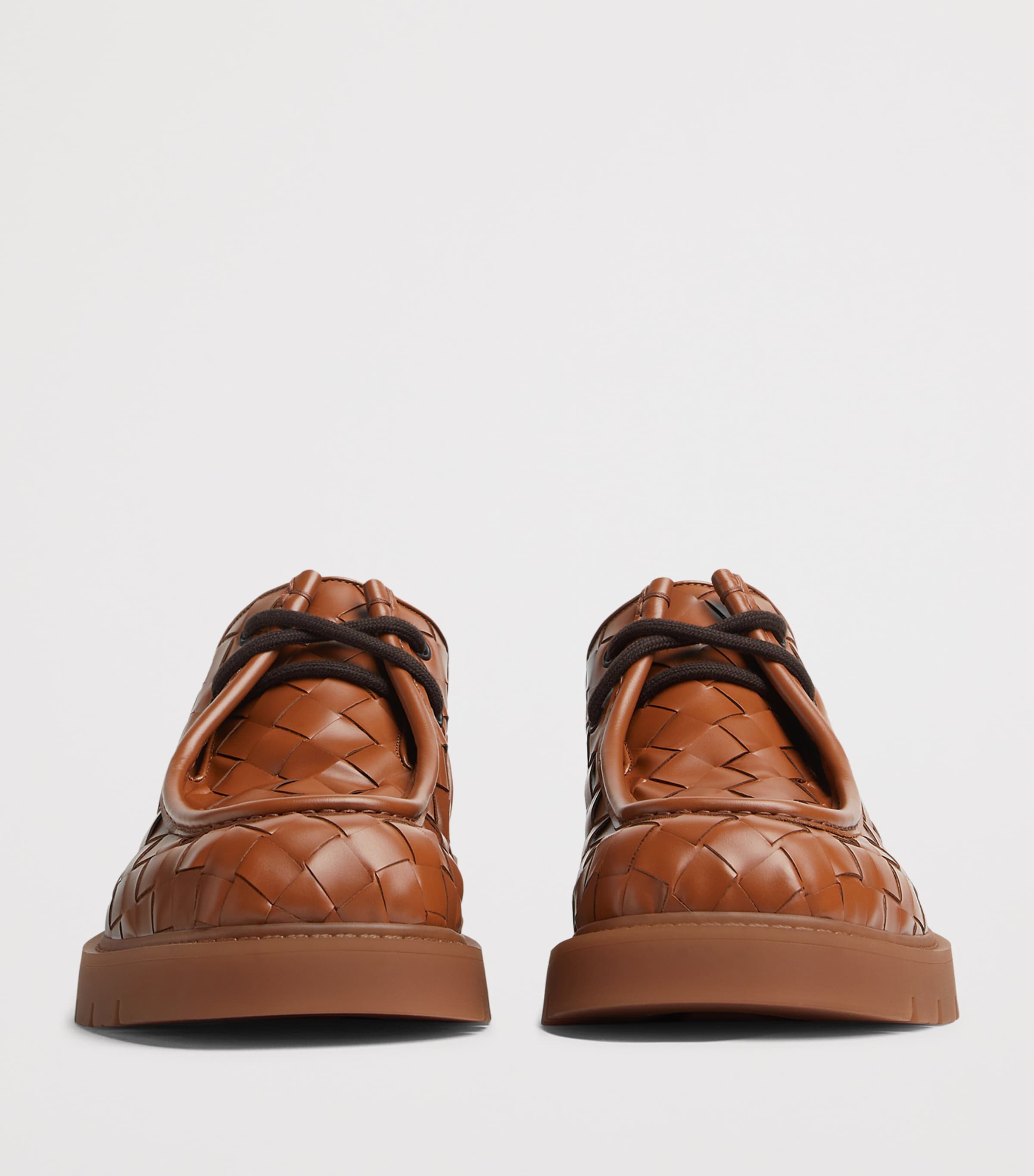 Bottega Veneta Leather Haddock Lace-Up Shoes Image 2