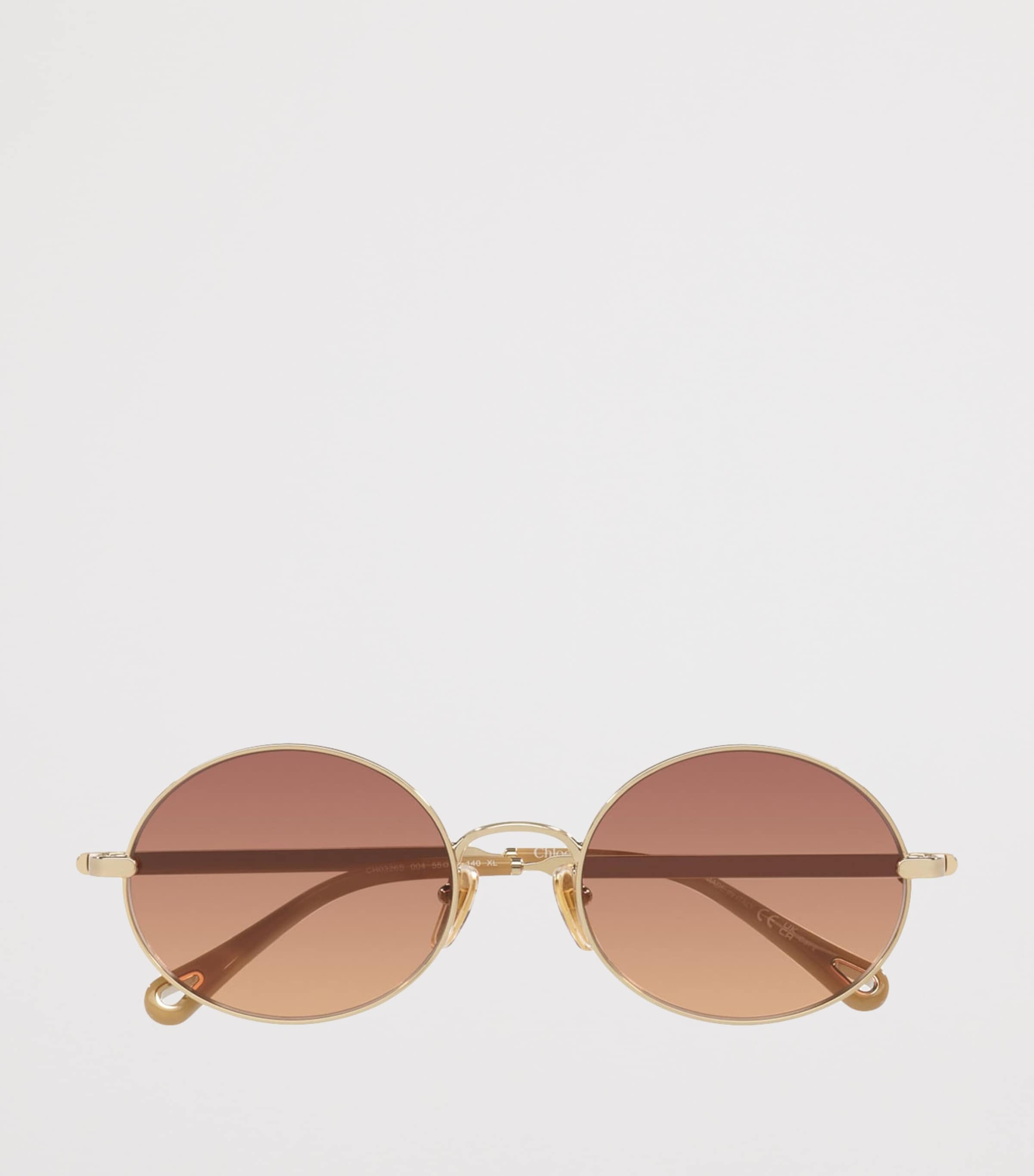 Chloé Metal Aly Round Sunglasses Gold Image 5