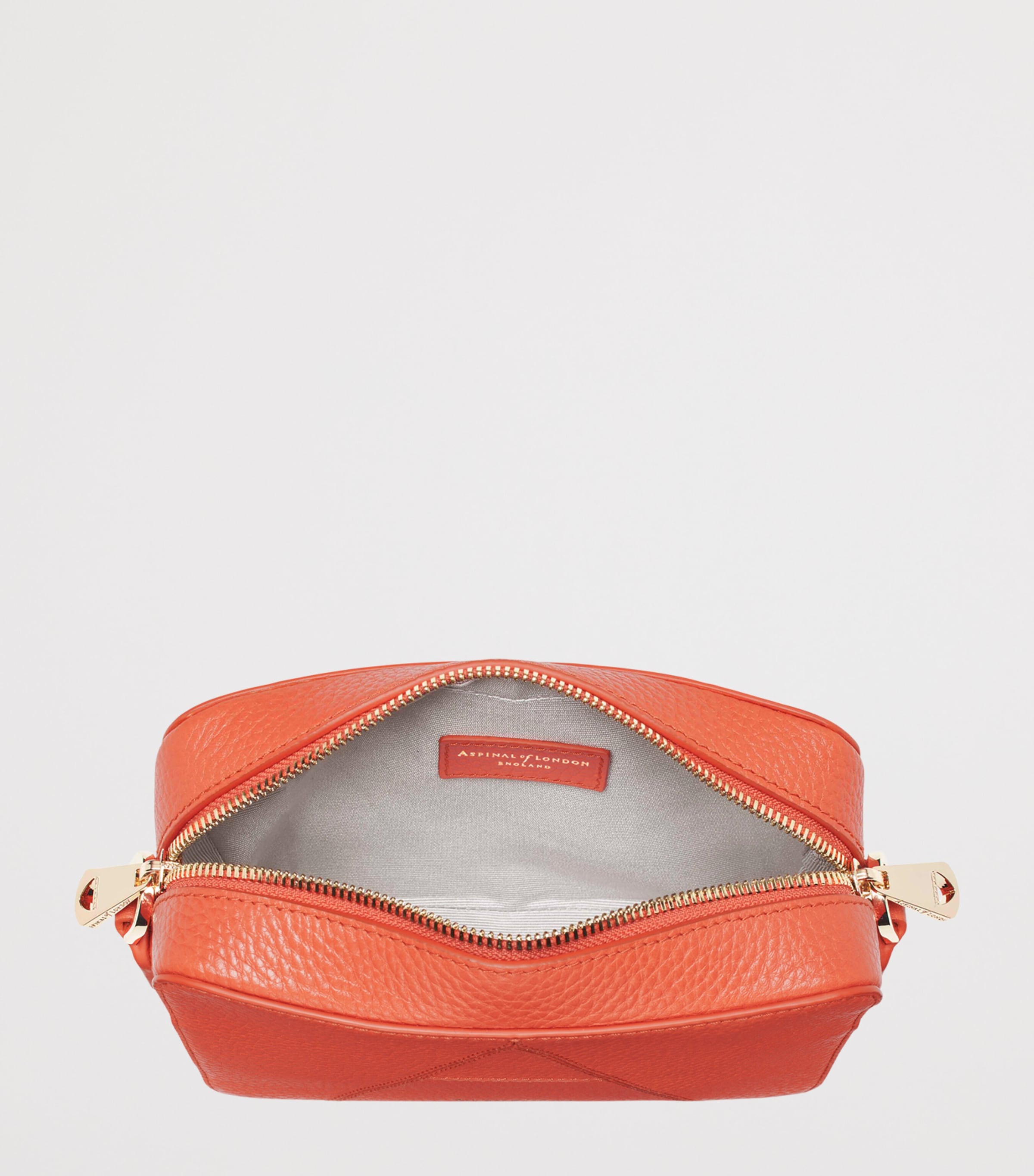 Aspinal Of London Leather A Camera Bag Orange Image 4