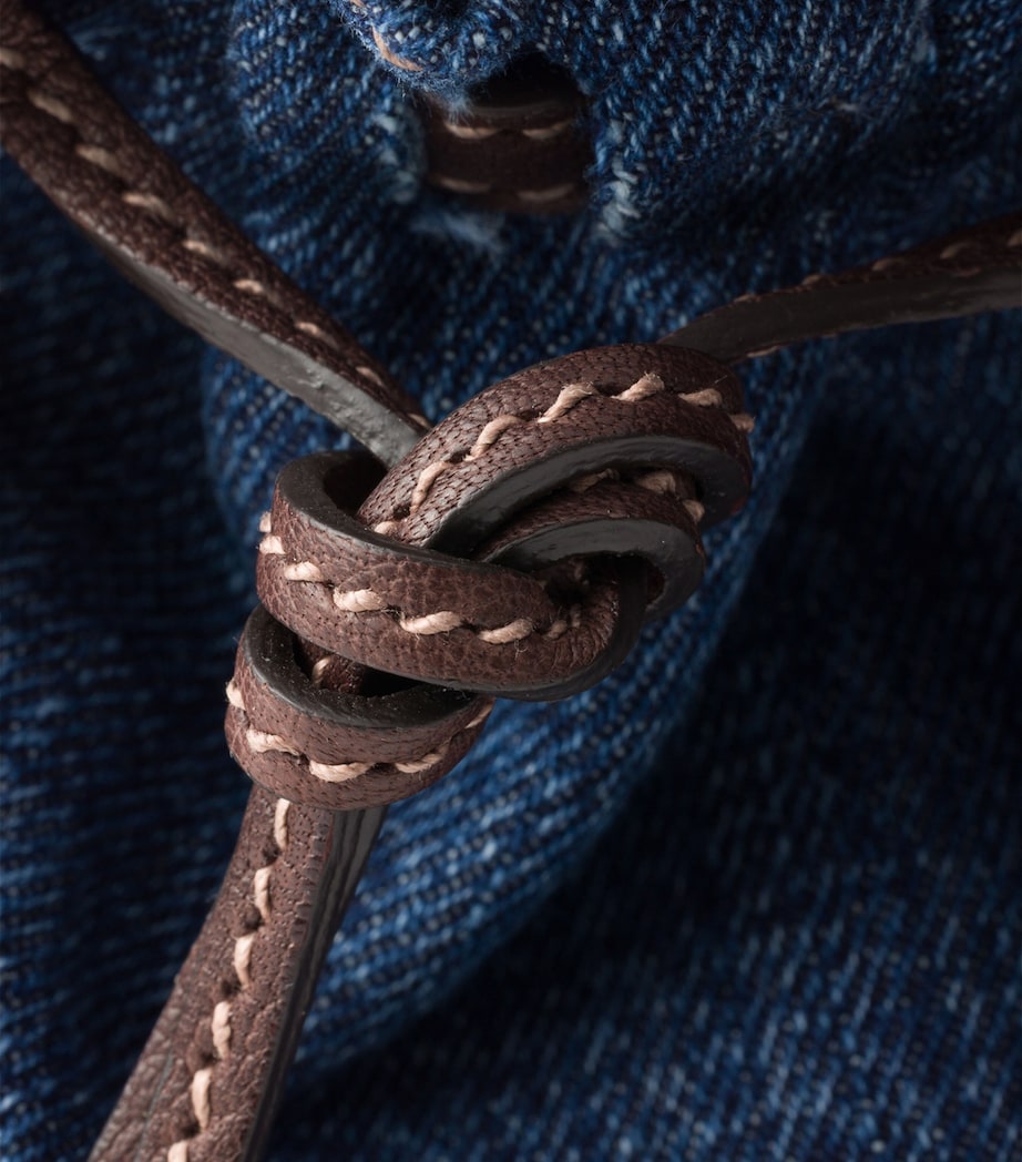 Prada Medium Denim Bonnie Shoulder Bag Blue Image 7