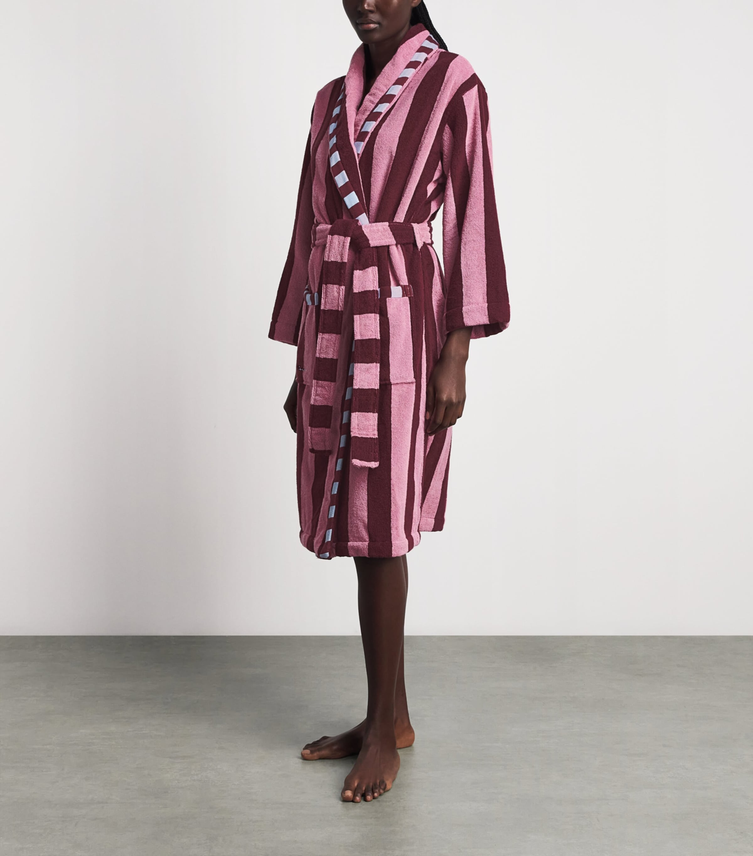 TBCO Burgundy Terry Cotton Bath Robe | Harrods AU