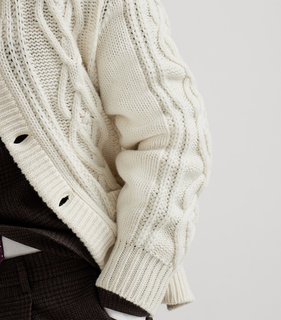 Cashmere Cable-Knit Cardigan C2723 Image 6