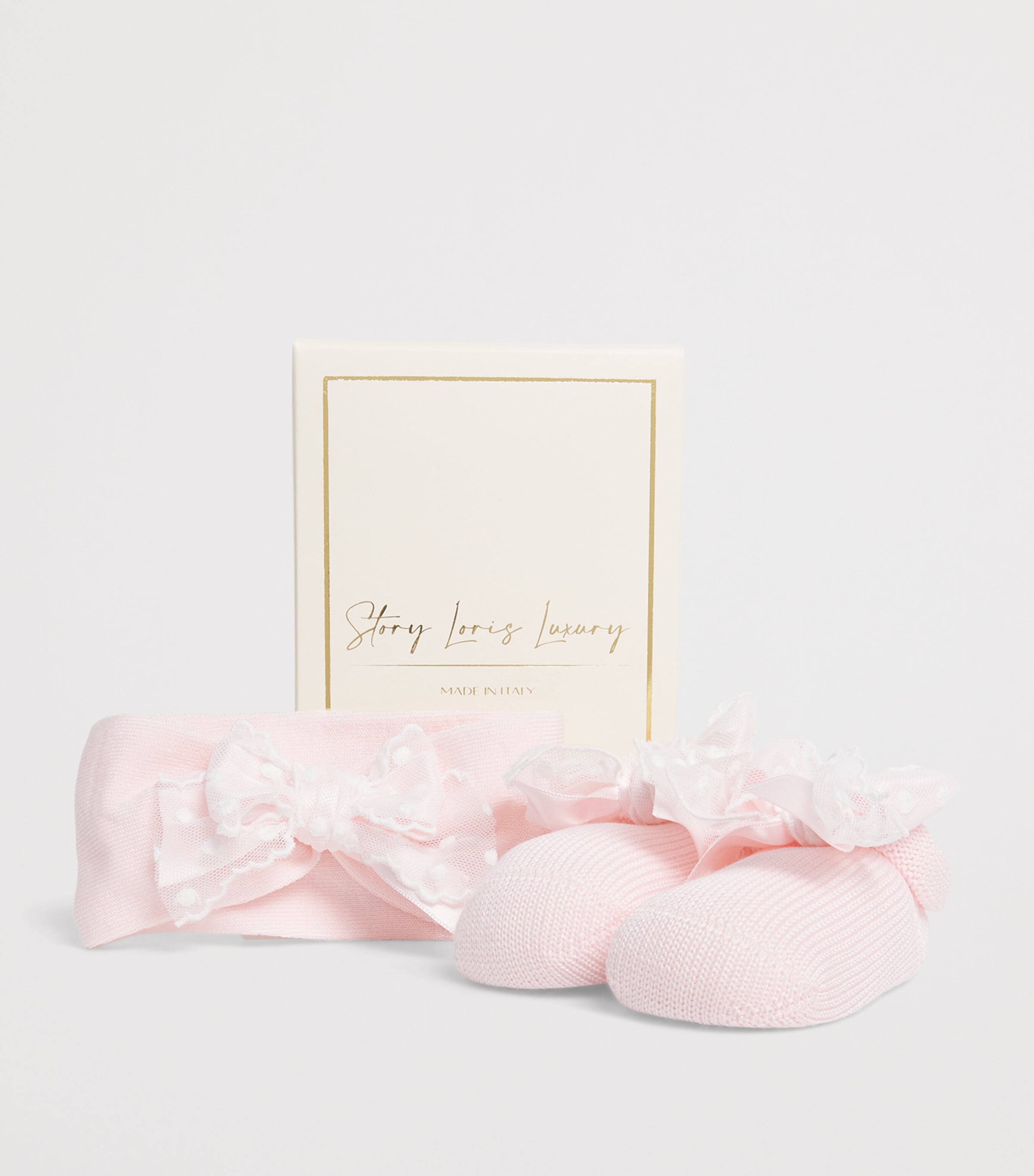 Tulle Bow Socks (Pack of 2) YTHBABY PINK Image 2