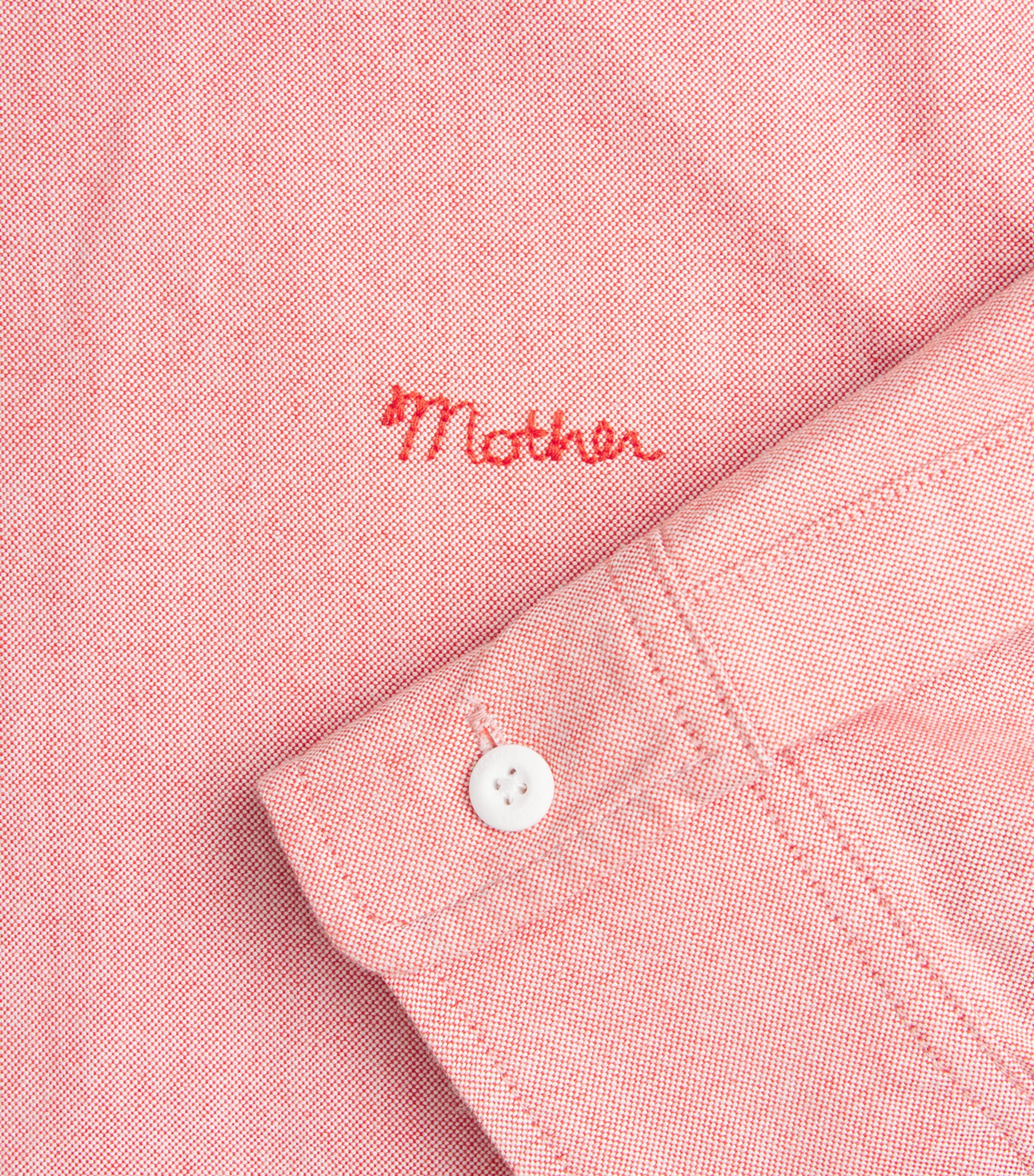 MOTHER Womens Cotton The Bestie Shirt Red Red Image 6