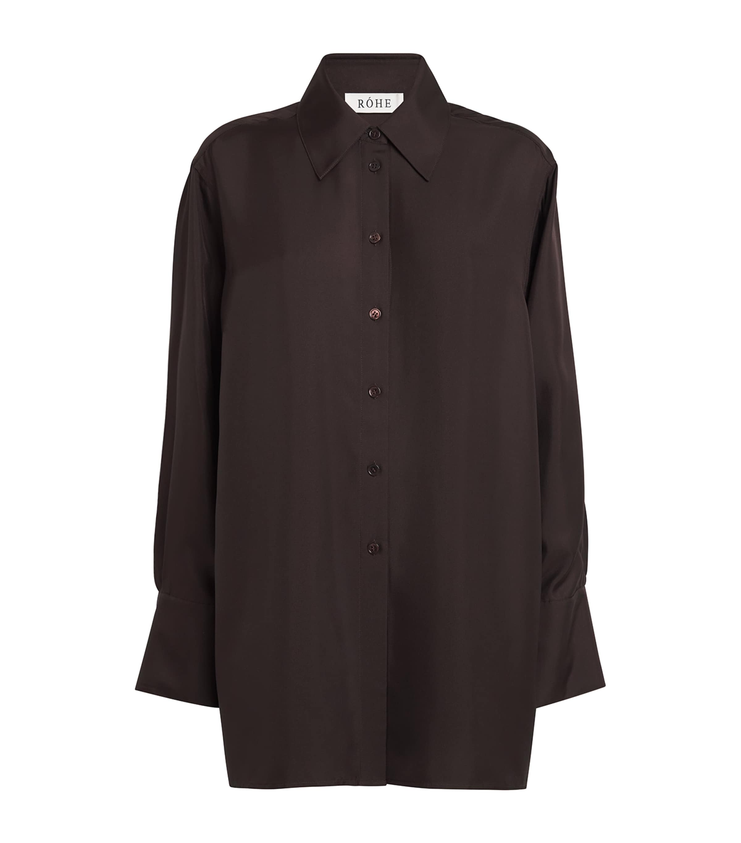 Rohe Silk Deconstructed Shirt In Brown