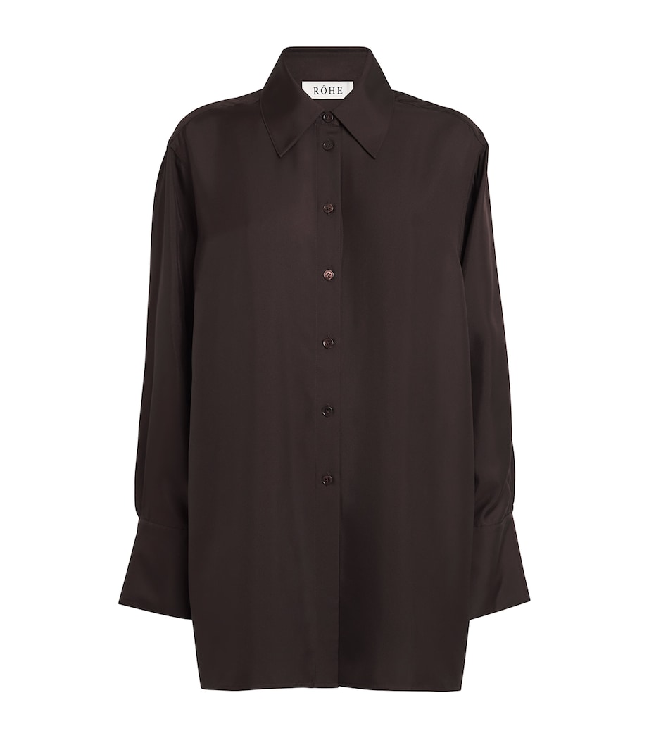 Silk Deconstructed Shirt 244 MAHOGANY Image 1