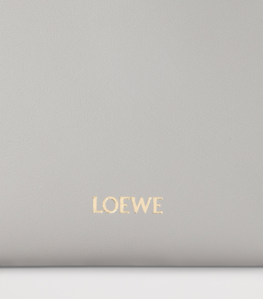 Leather Pebble Pouch Bag SHELL GREY Image 7