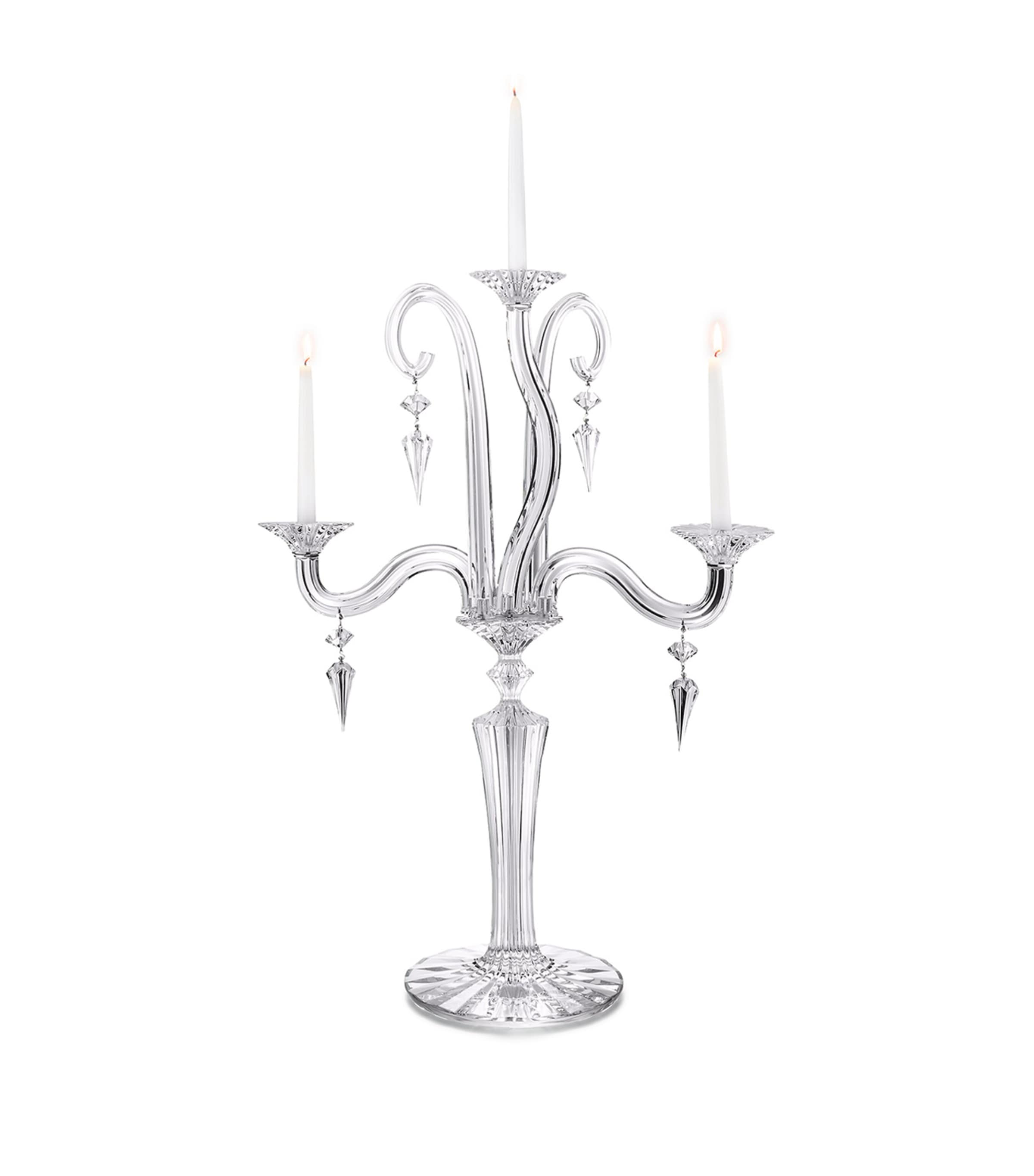 Baccarat Crystal Mille Nuits Candelabra In Clear