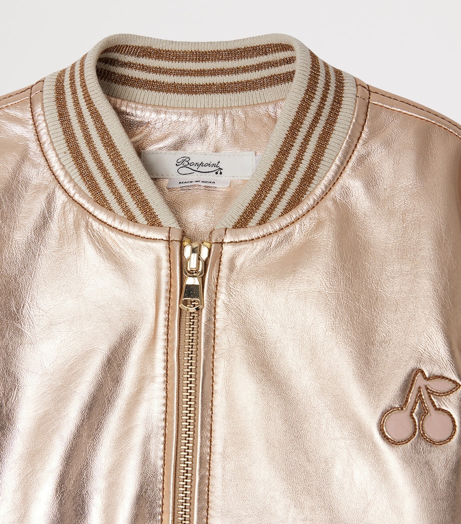 Jacantha Leather Jacket (10-14 Years) OR ROSE Image 3