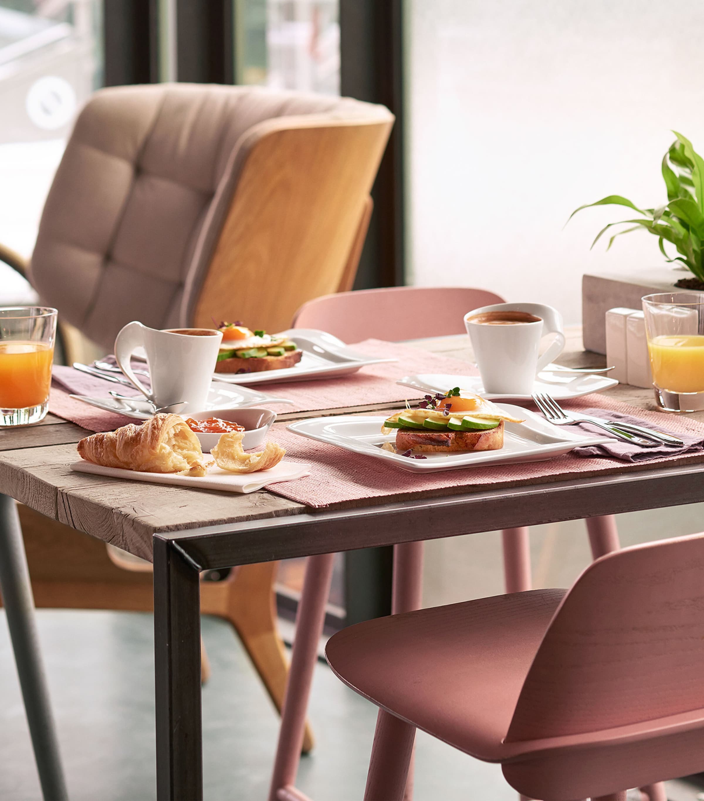 Porcelain NewWave Dinner Set WHITE Image 2