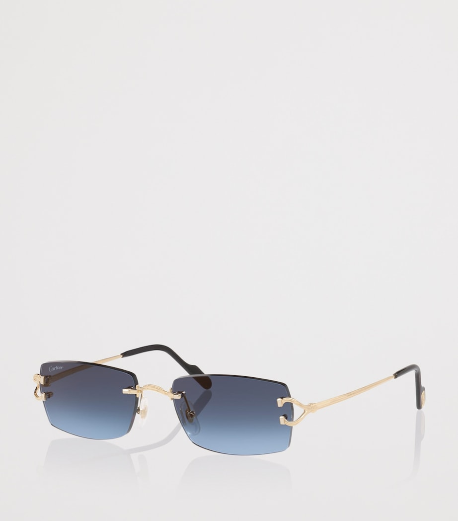 Metal Rectangular Sunglasses 2300B1 Image 2