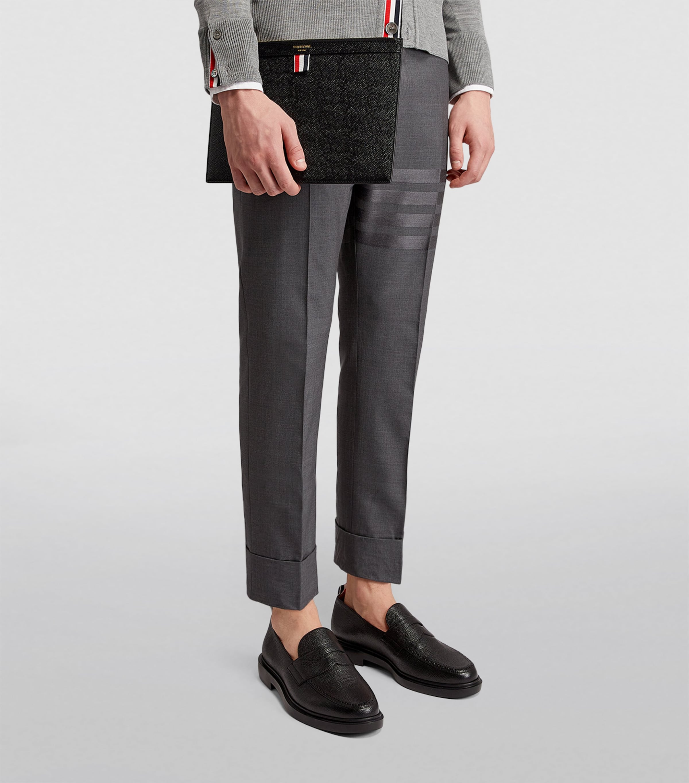 Medium Leather Pouch BLACK Image 5