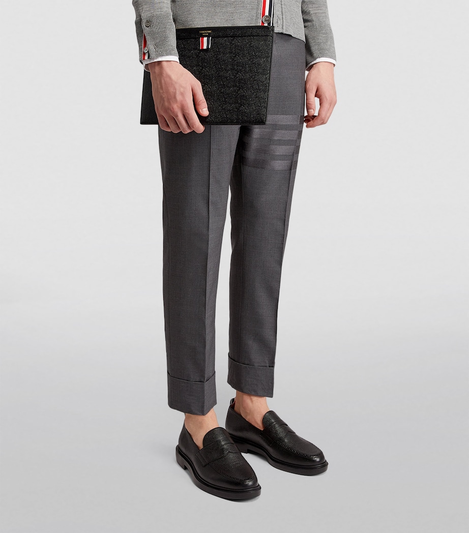 Medium Leather Pouch BLACK Image 5