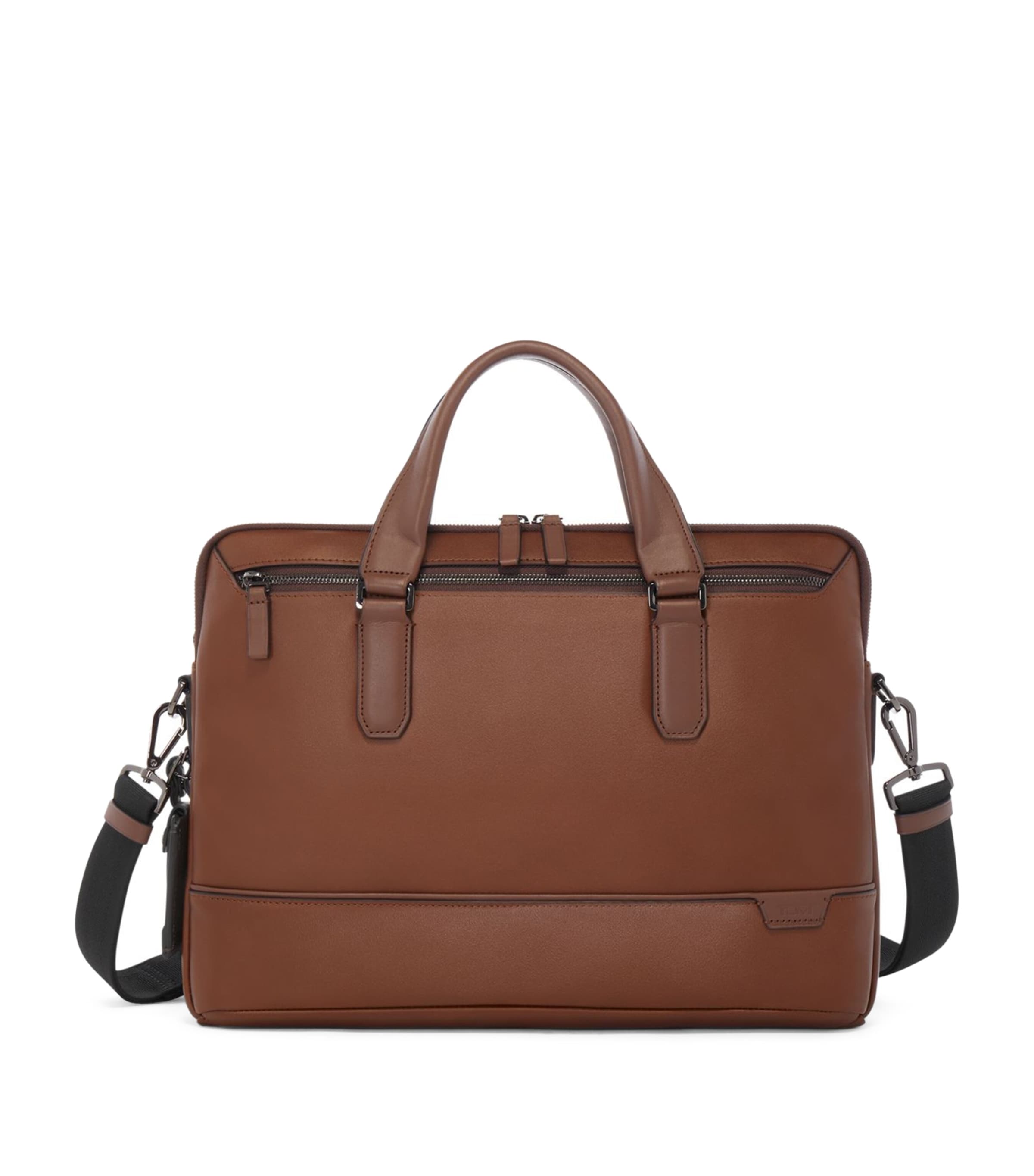 Shop Tumi Harrison Leather Briefcase In Brown