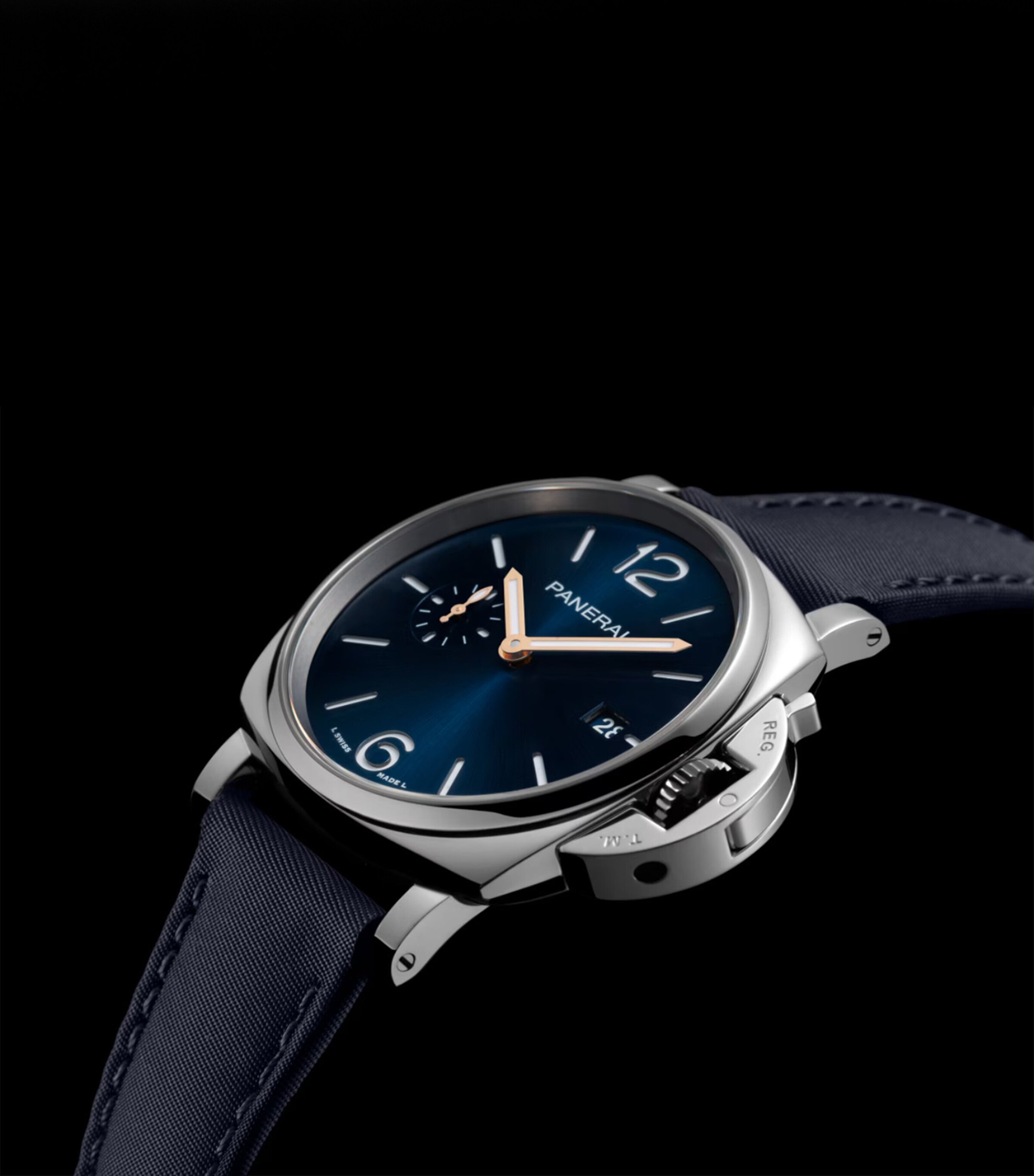 Panerai Stainless Steel Luminor Due Watch 42mm Blue Image 5