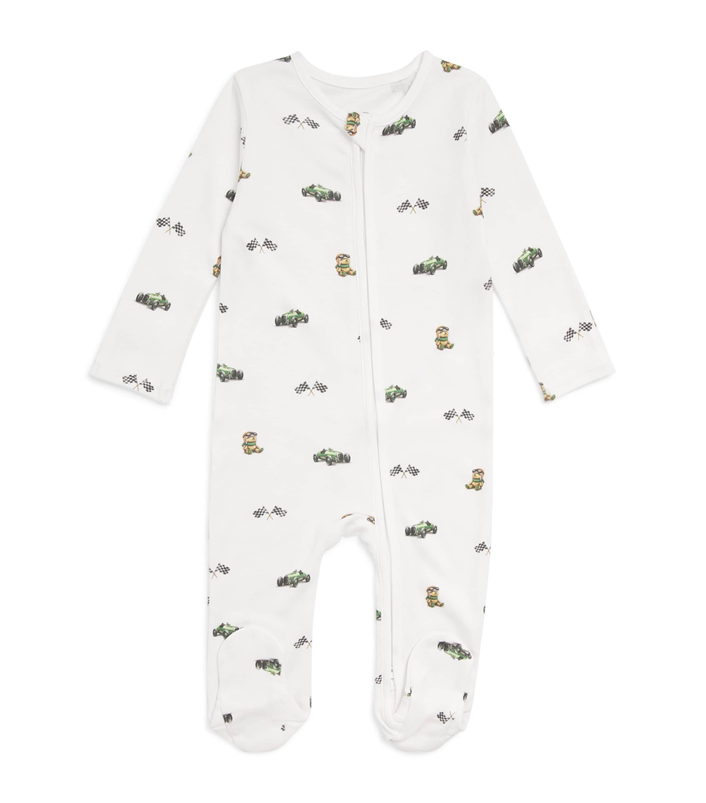 Rosa & Blue Bamboo-Organic Cotton Harrods Bear All-In-One (3-6 Months) Harrods Excl Image 1