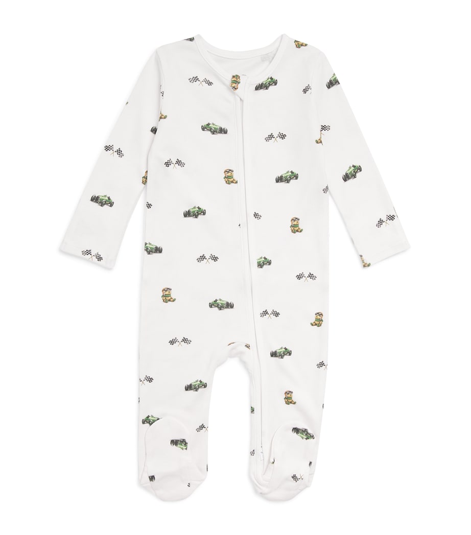 Rosa & Blue Bamboo-Organic Cotton Harrods Bear All-In-One (3-6 Months) Harrods Excl Image 1