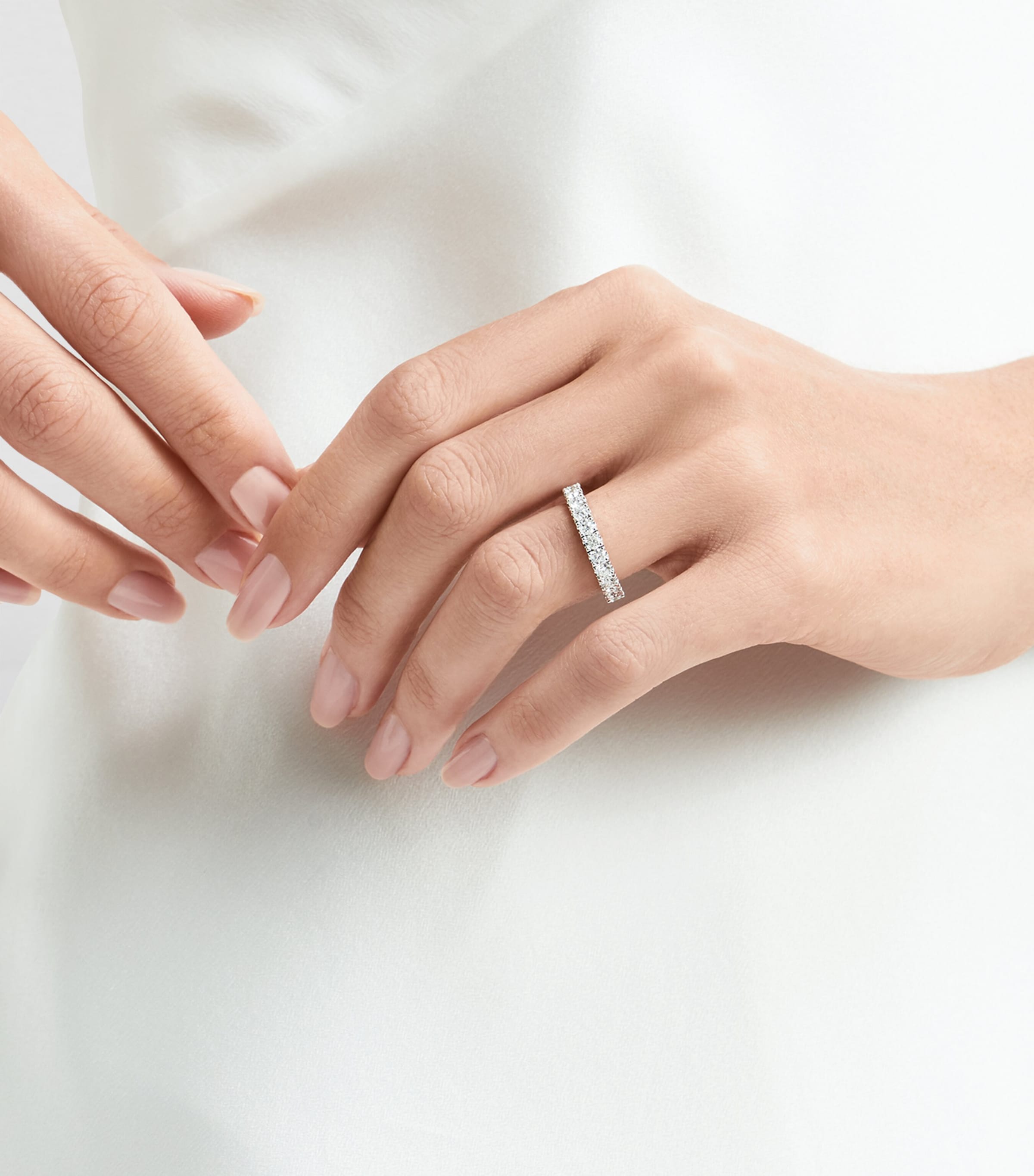 Platinum and Diamond Classic Eternity Ring PLATINUM Image 3