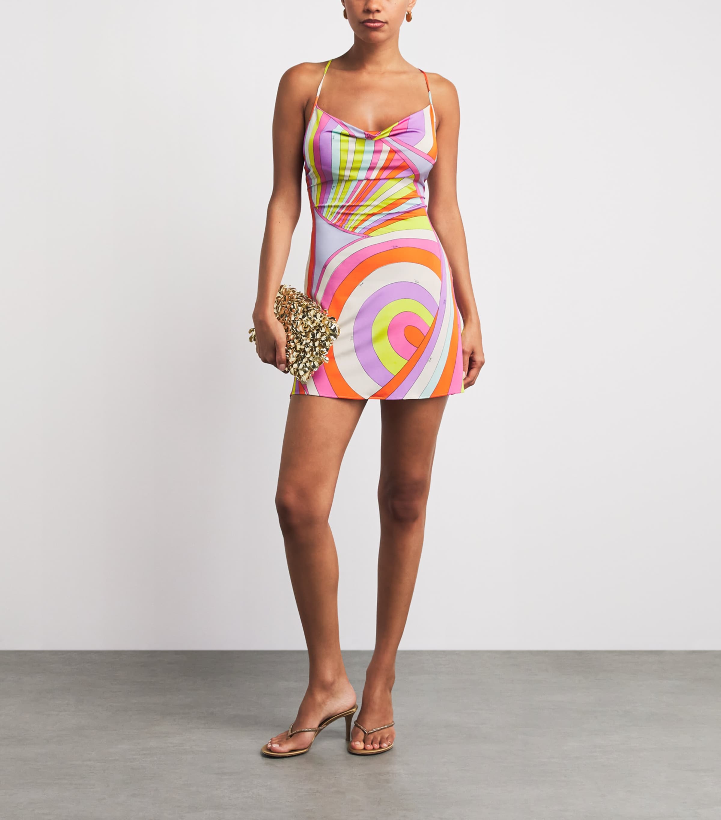 pucci iride mini dress PUCCI Iride Silk Satin Minidress in Red