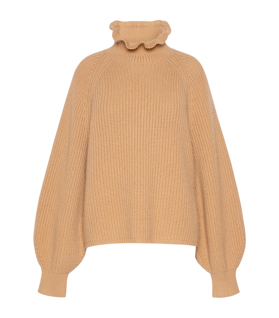 Max Mara Womens Wool-Cashmere Sweater Camel Image 1