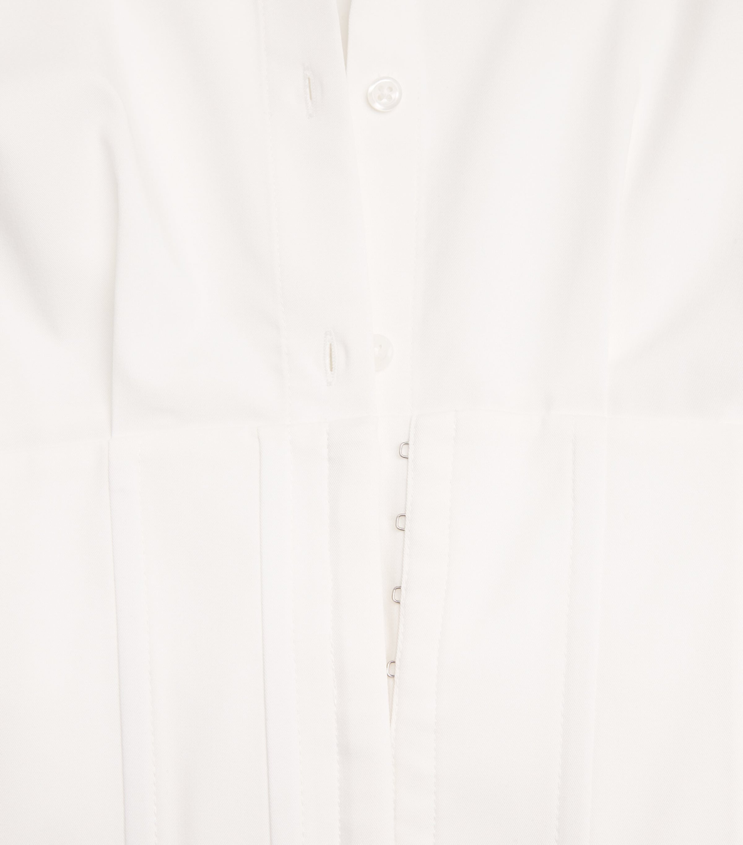 Alice+Olivia Womens Corset Edie Midi Shirt Dress Off White Image 6