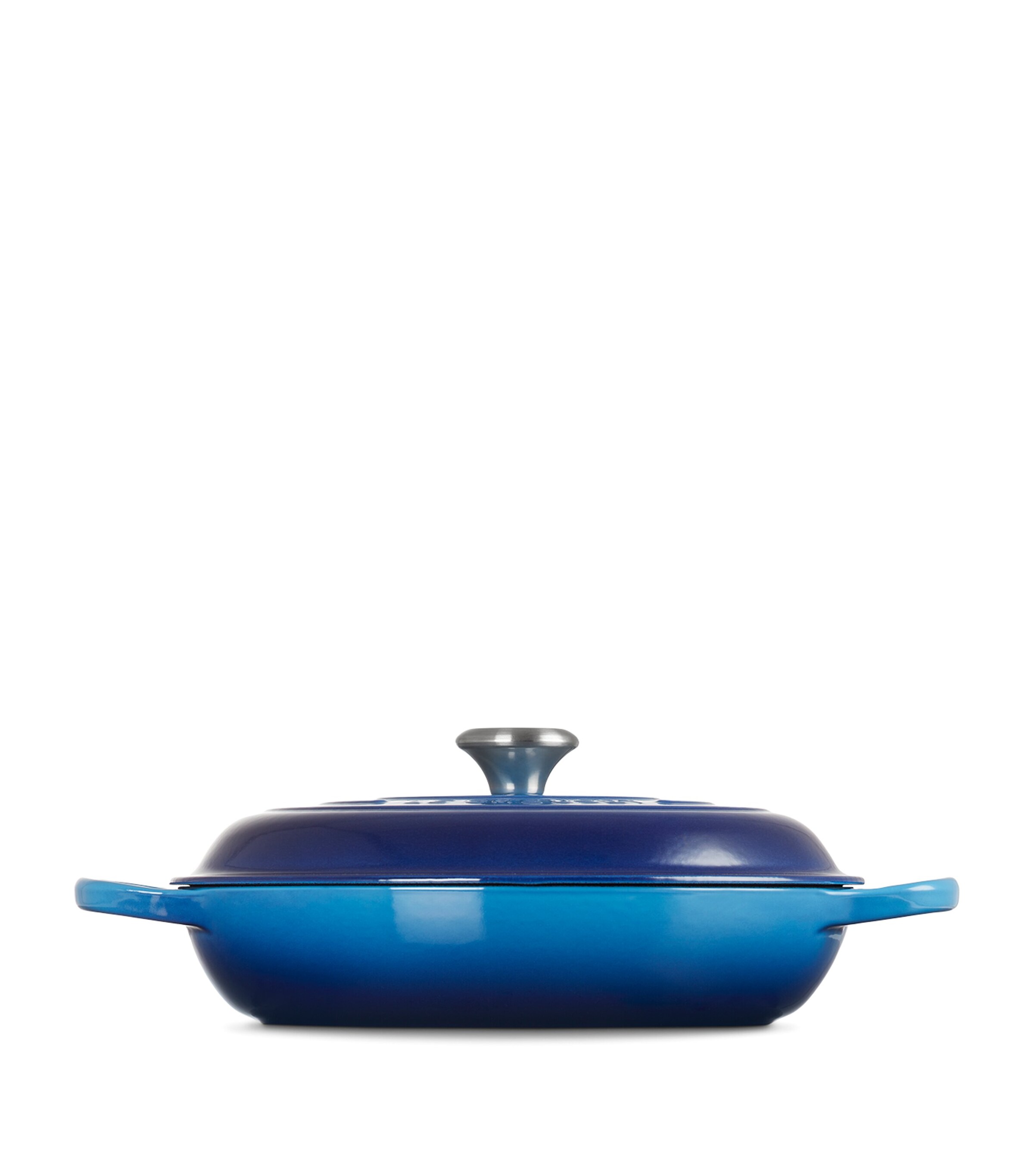 Le Creuset Cast Iron Shallow Casserole Dish (30cm) Azure Blue Image 2