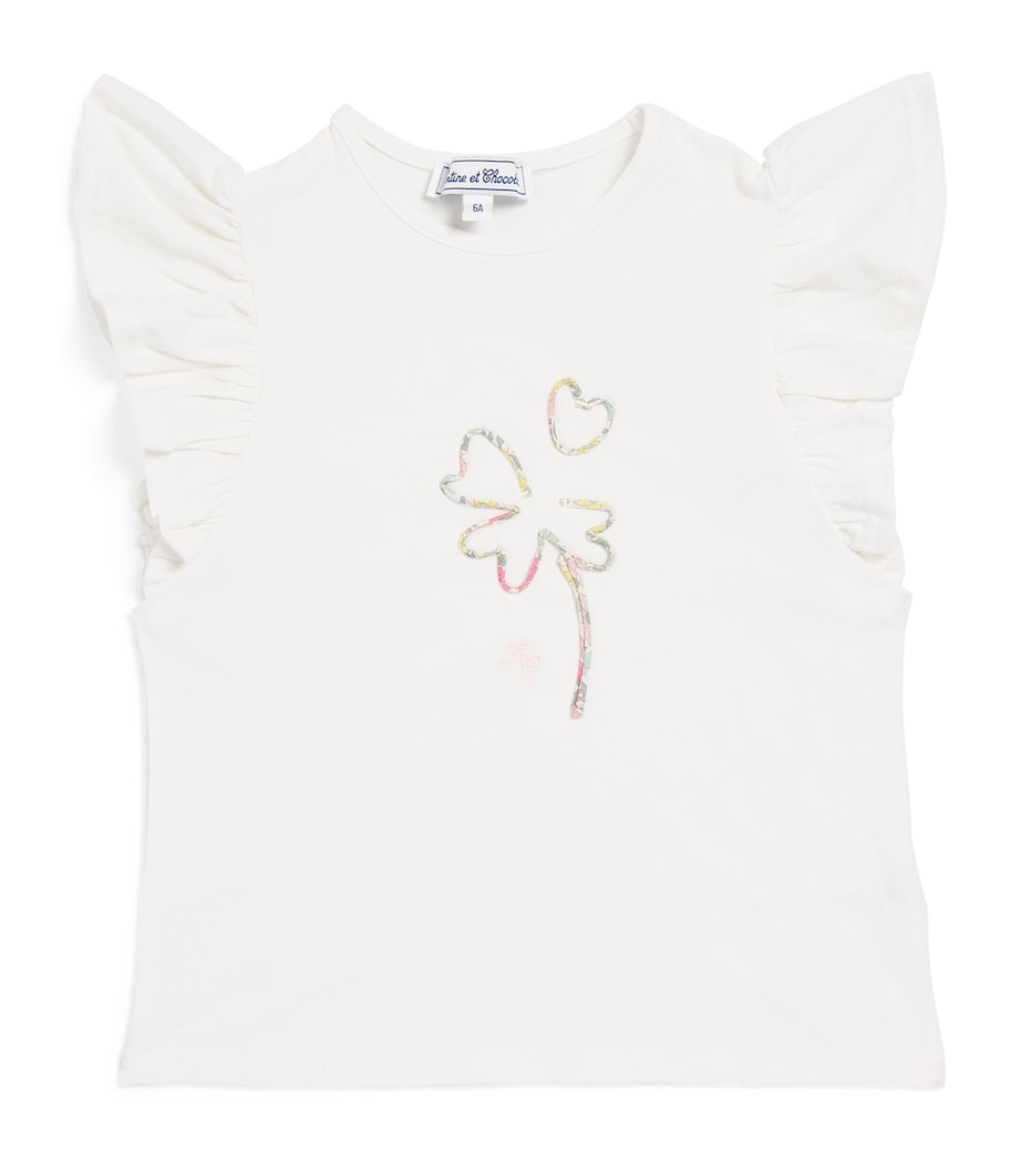 Cotton Embroidered T-Shirt (2-12 Years) 13NACRE Image 1