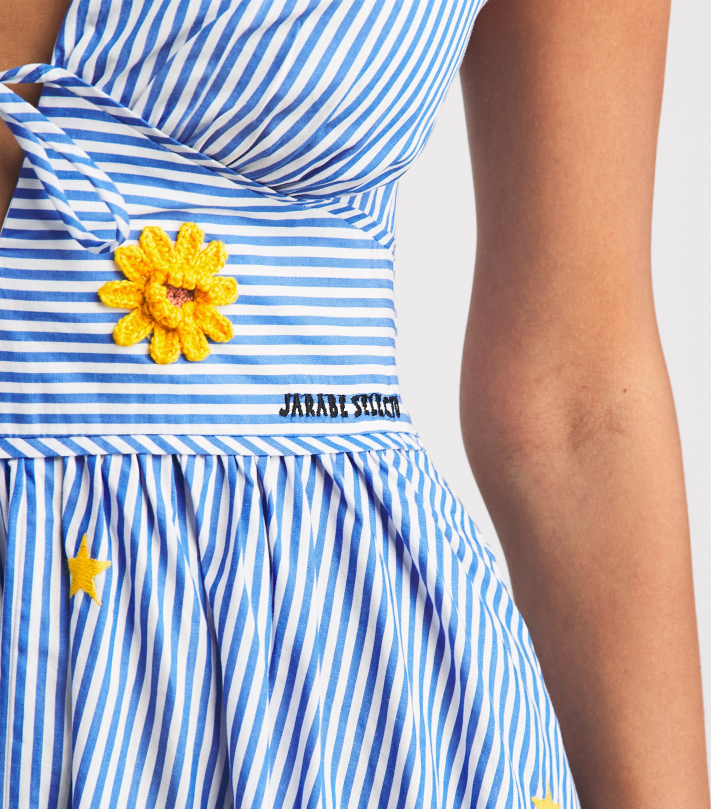 Camilla Womens Cotton Appliquéd Midi Dress Magic Of The Mercado Image 3