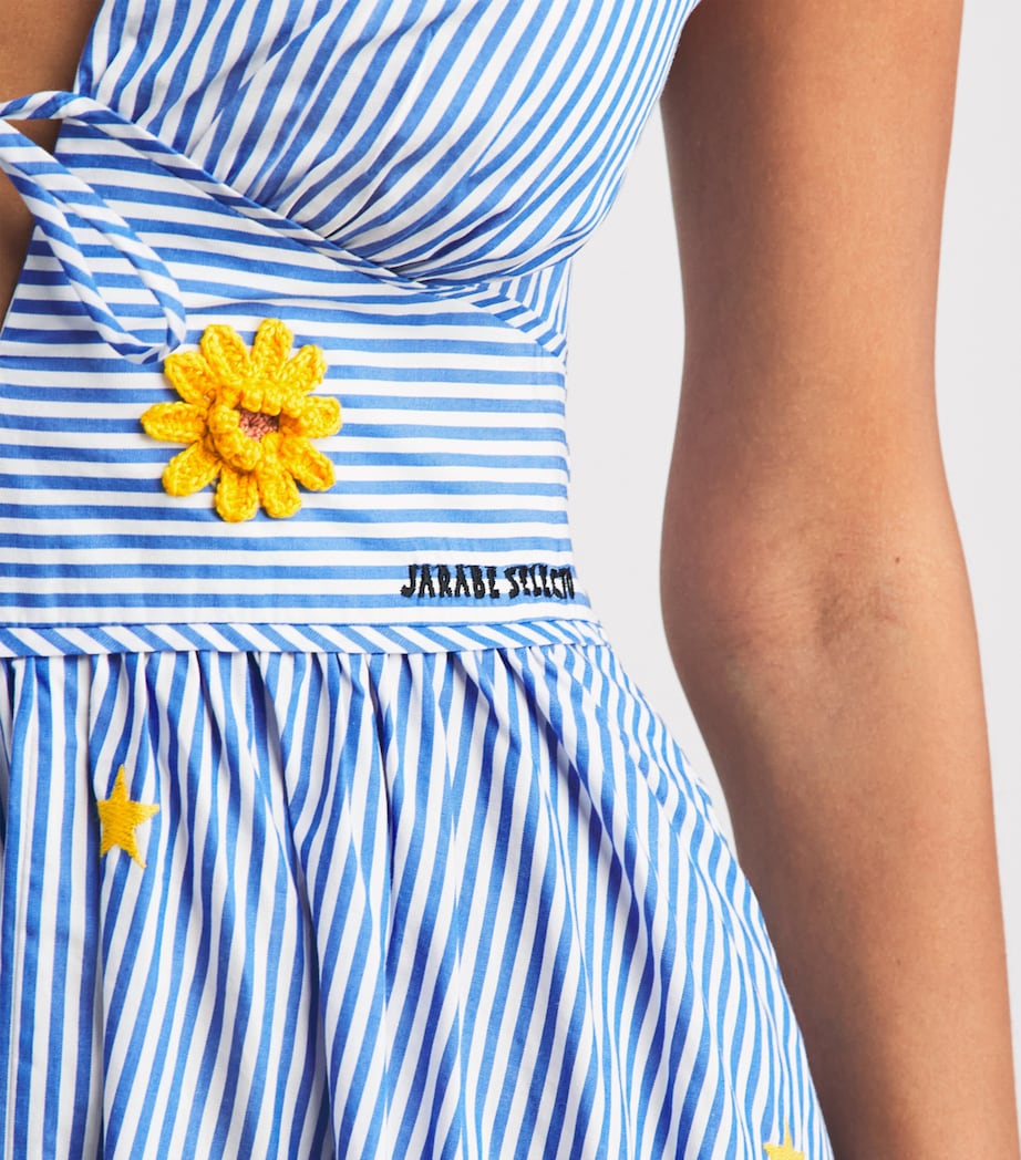 Camilla Womens Cotton Appliquéd Midi Dress Magic Of The Mercado Image 3