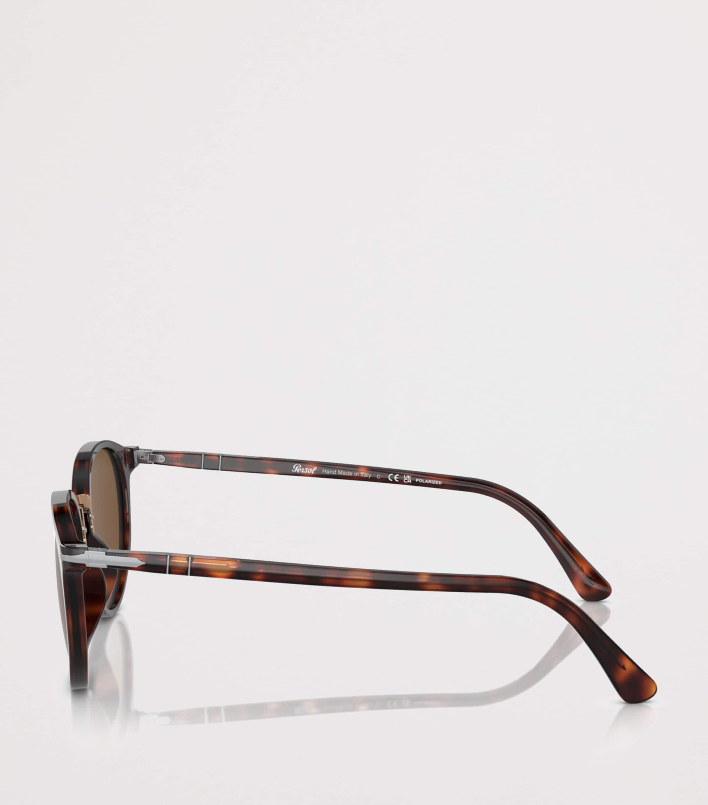 Persol Acetate Rounded Square Sunglasses Brown Image 3