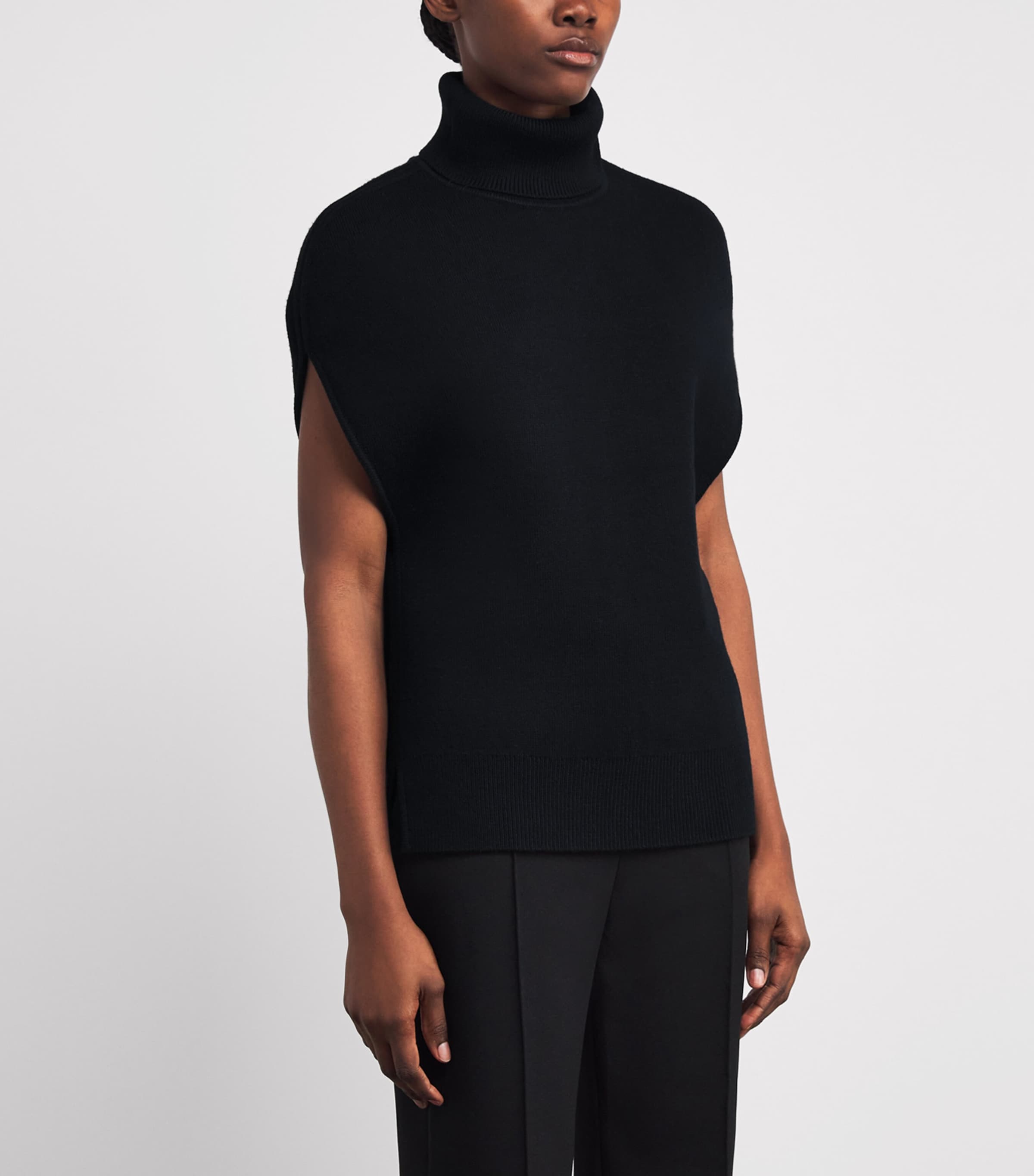 Wool-Blend Rollneck Sweater 001 BLACK Image 3