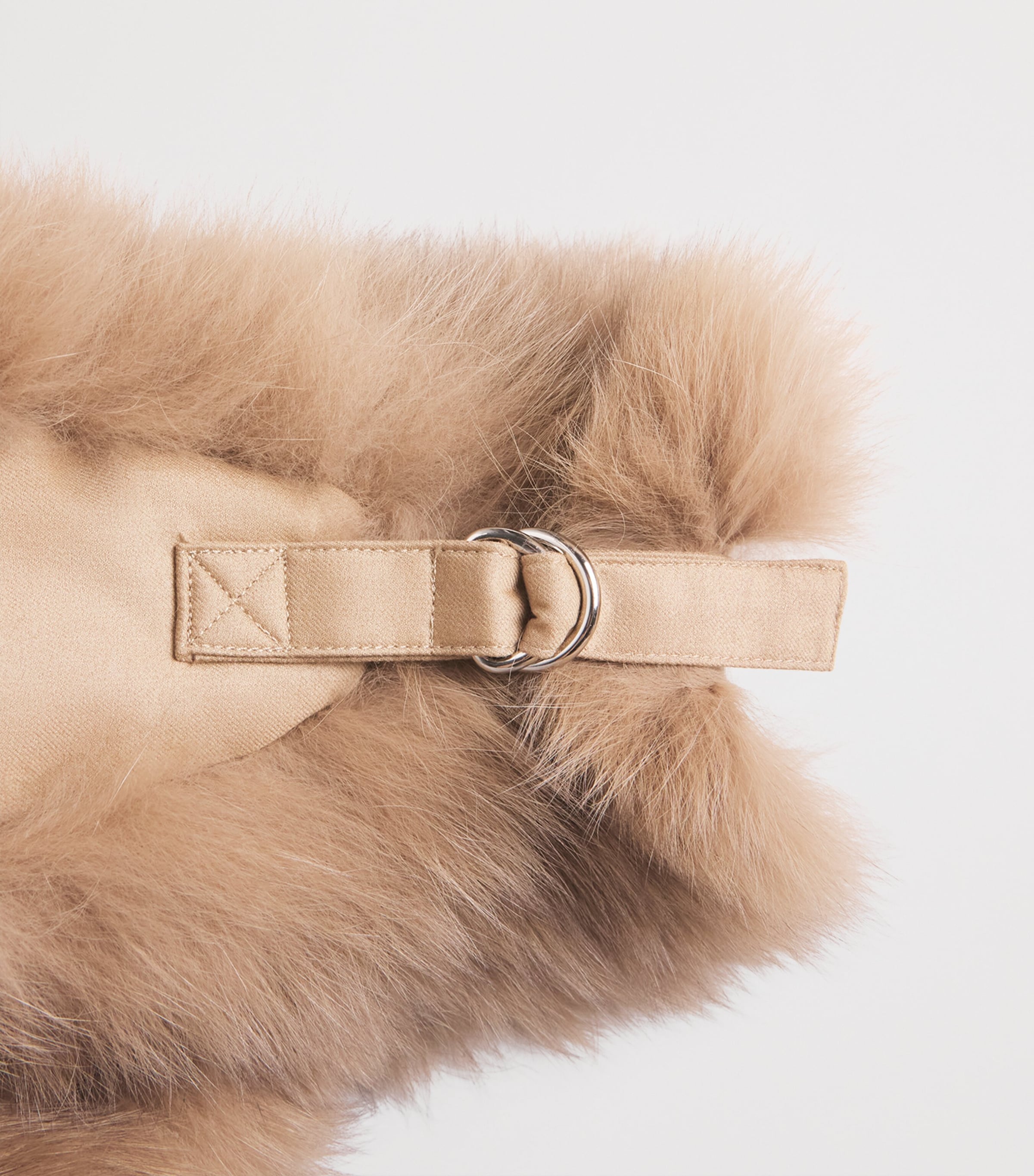 Yves Salomon Down Fur-Trim Chapka Hat Image 4