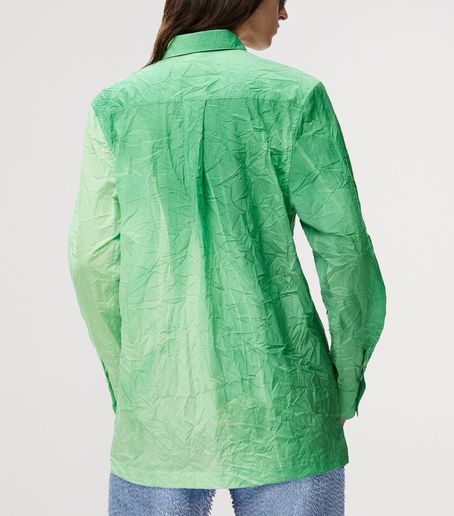 LOEWE Womens Cotton-Blend Gradient Shirt Green Image 3