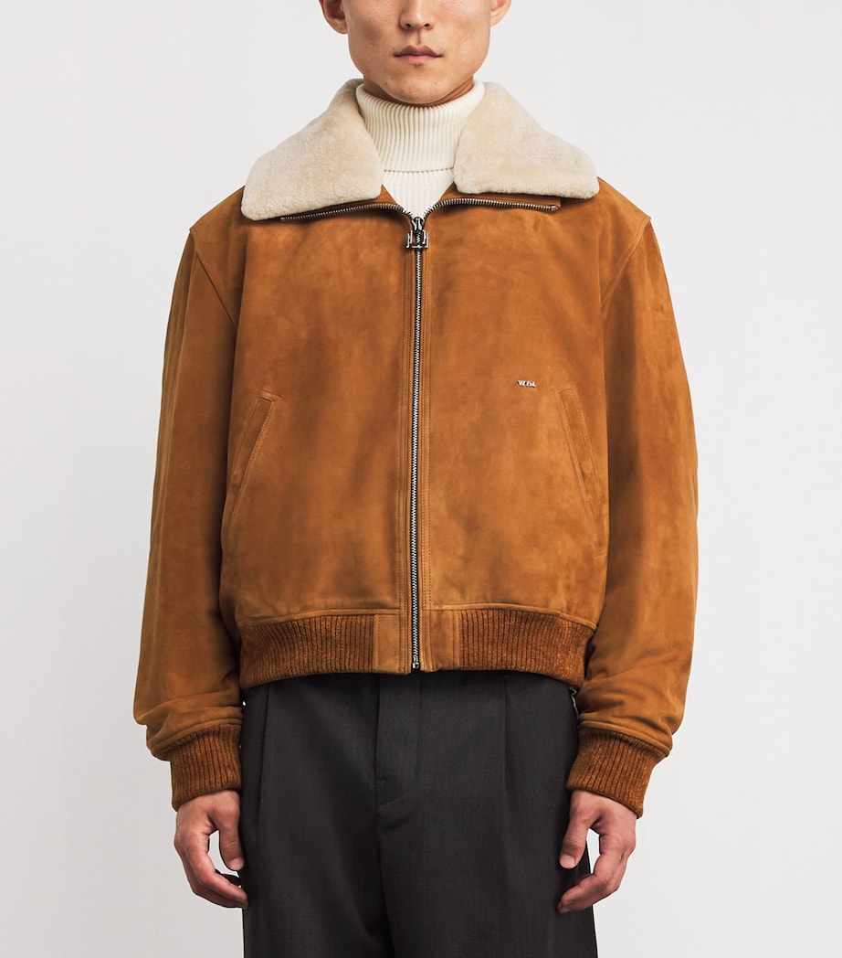 Suede Bomber Jacket CAMEL Image 3