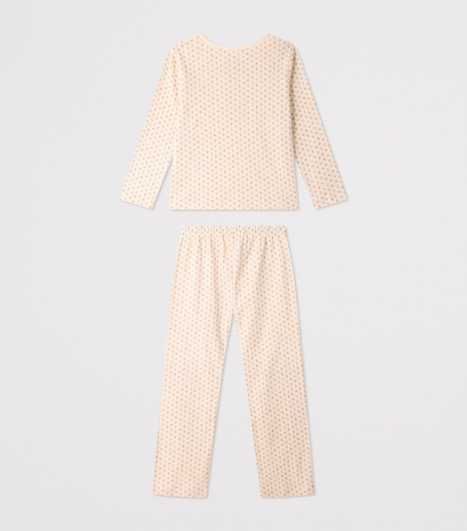 Bonpoint Cotton Cherry Print Pyjamas (4-8 Years) Imp Rose Fane Image 2