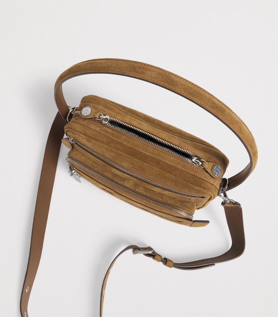 Acne Studios Suede Camero Party Shoulder Bag Cognac Brown Image 5