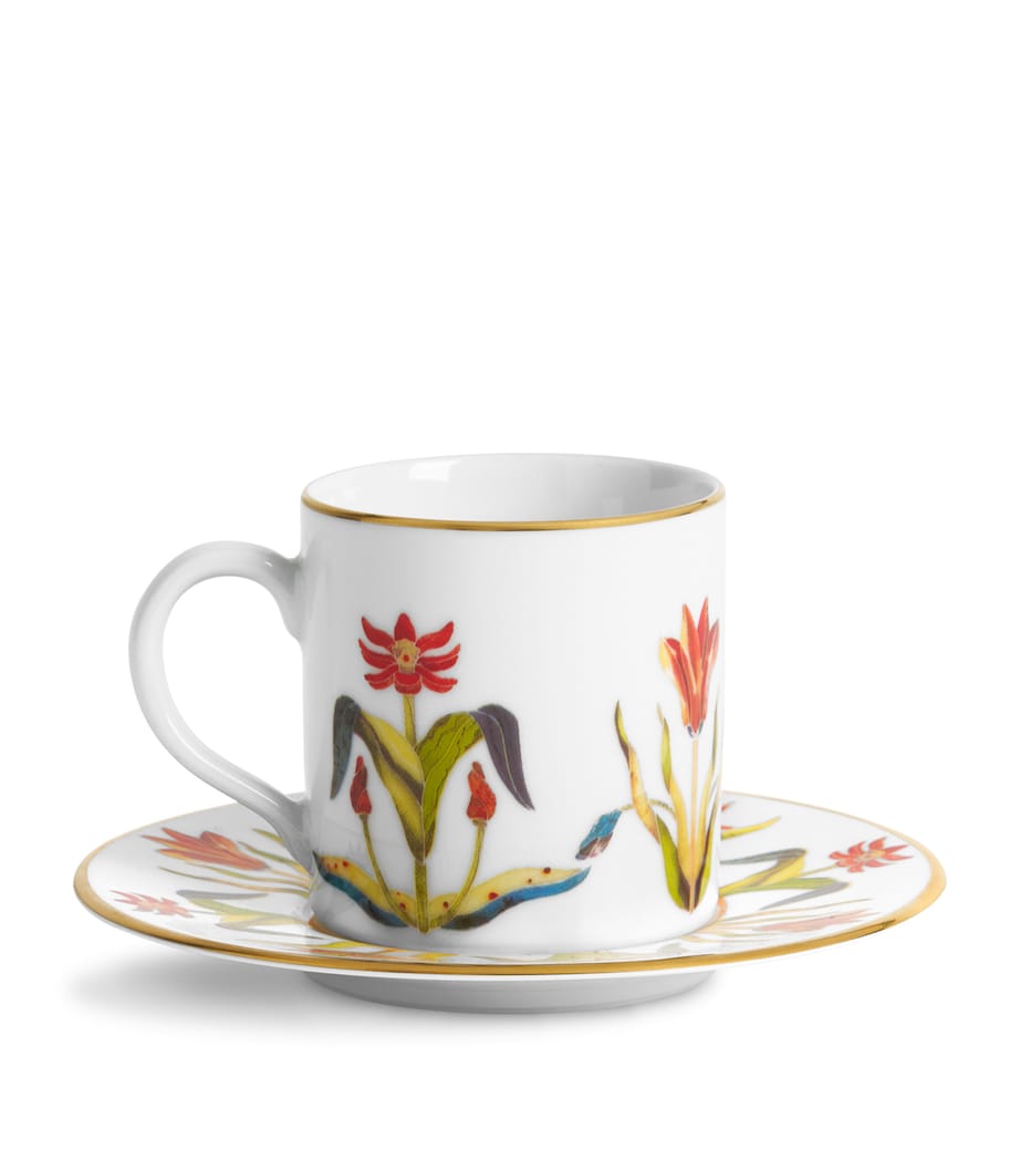 L'Objet Porcelain Grand Tour Espresso Cup and Saucer Image 2