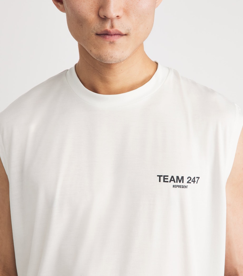 Represent 247 Mens Team 247 Tank Top Flat White Image 3