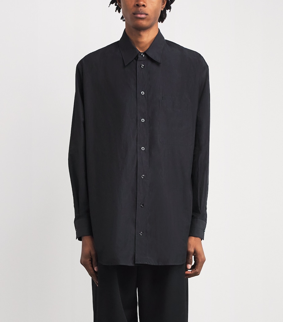Crepe Cotton Double Pocket Shirt CHARCOAL BK980 Image 3