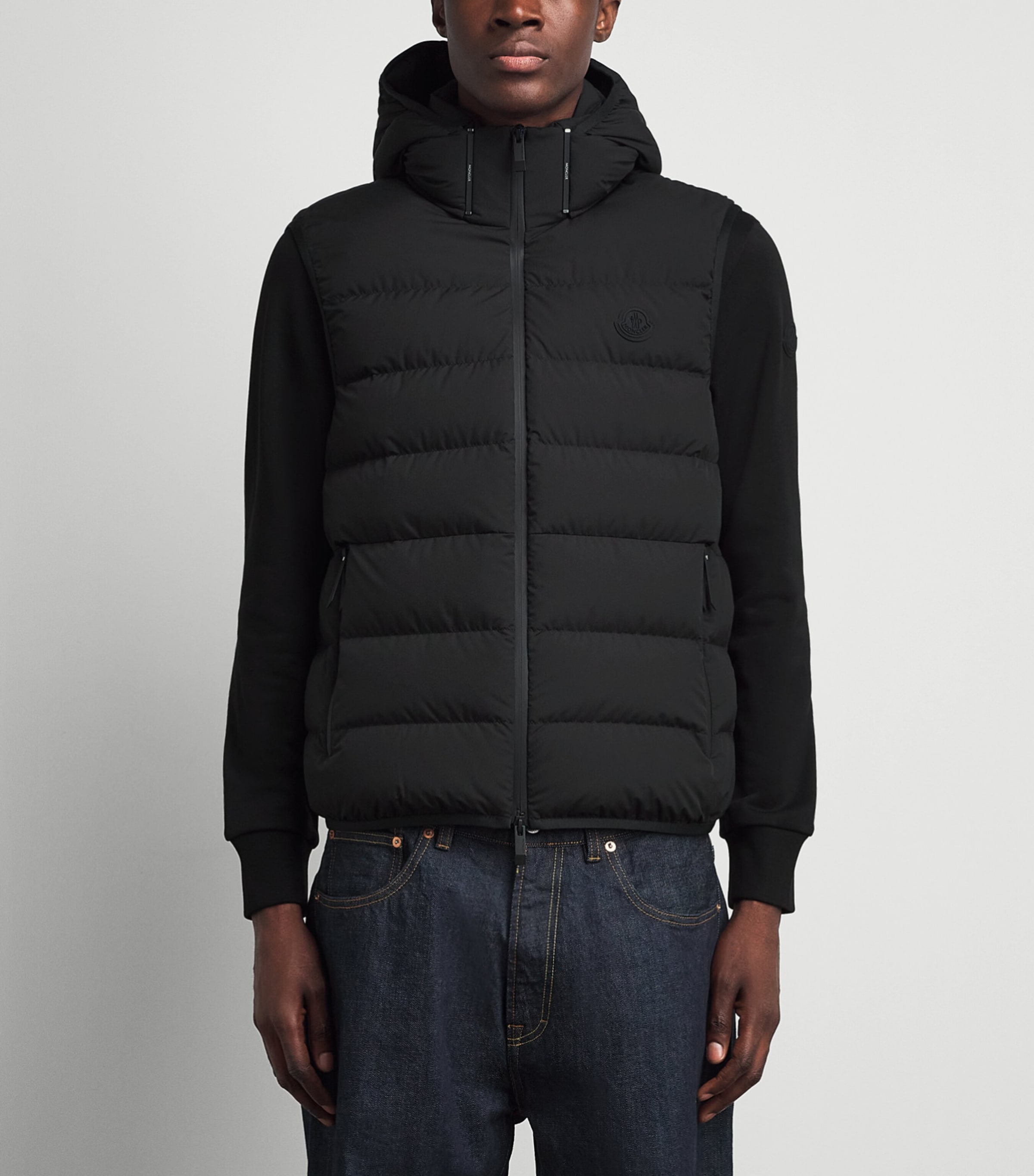 Moncler Mens Down Hooded Arinella Gilet Image 4