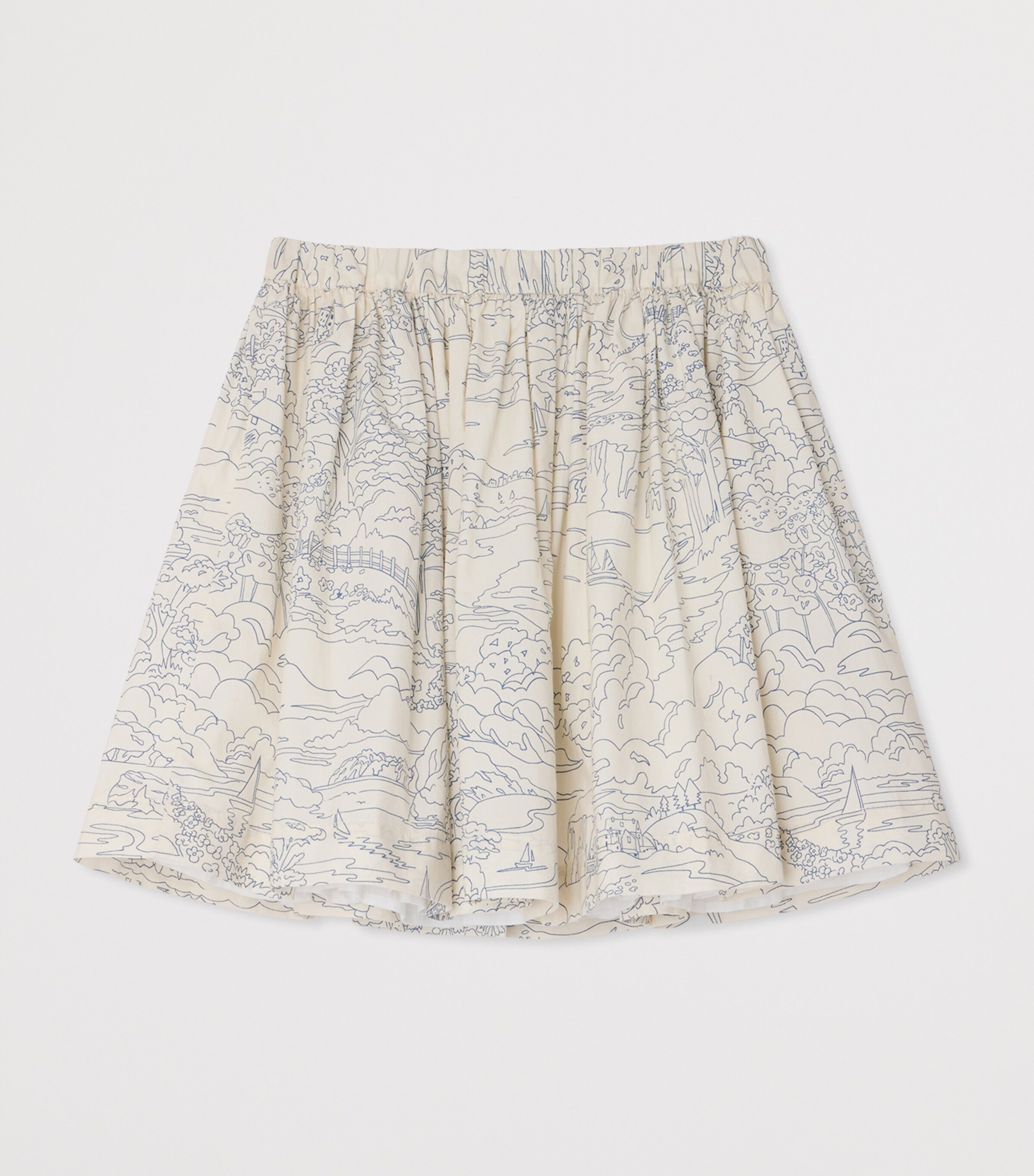 Bonpoint Cotton Printed Suzon Skirt (10-14 Years) Imp Encre Image 2